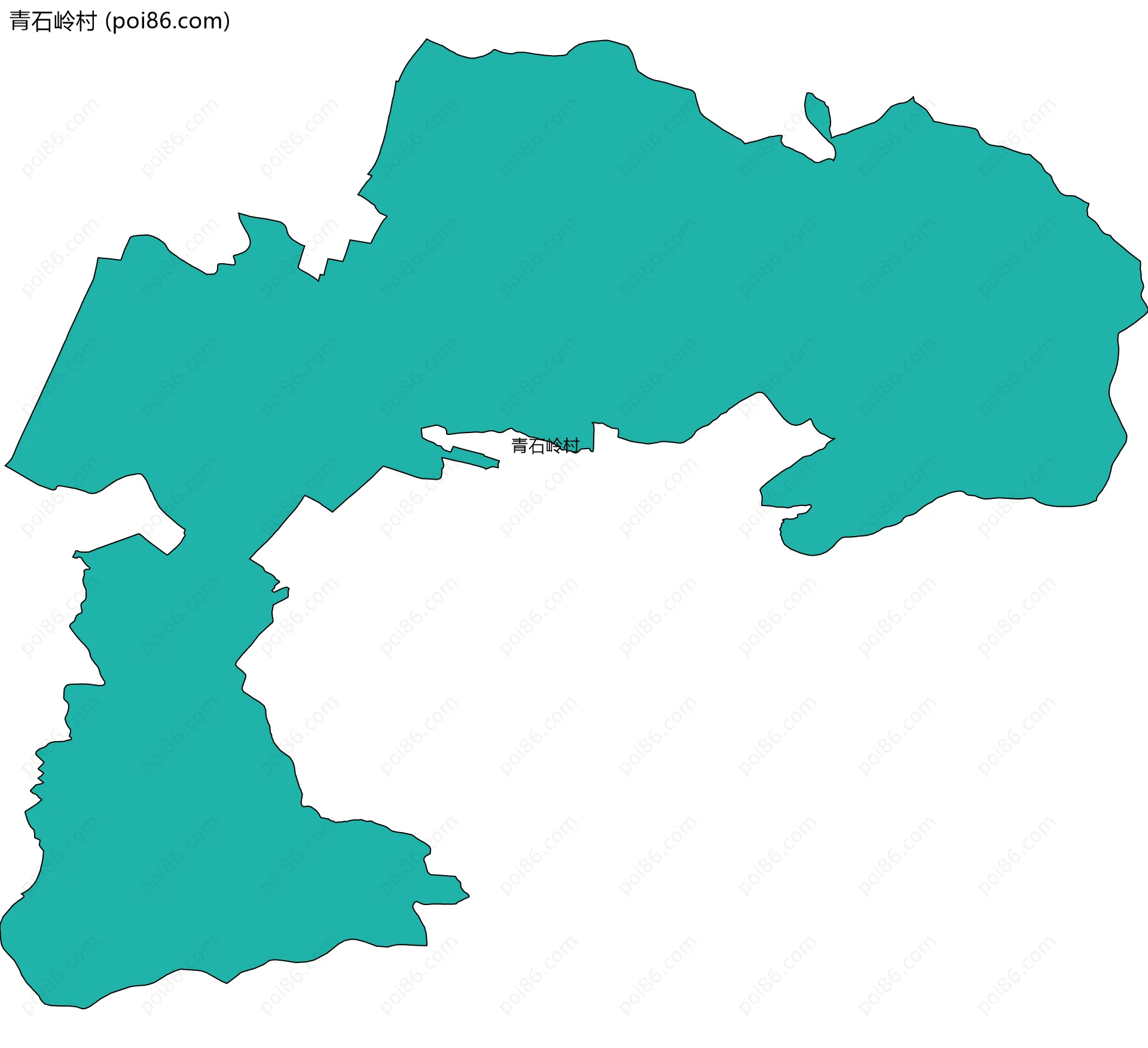 青石岭村边界地图