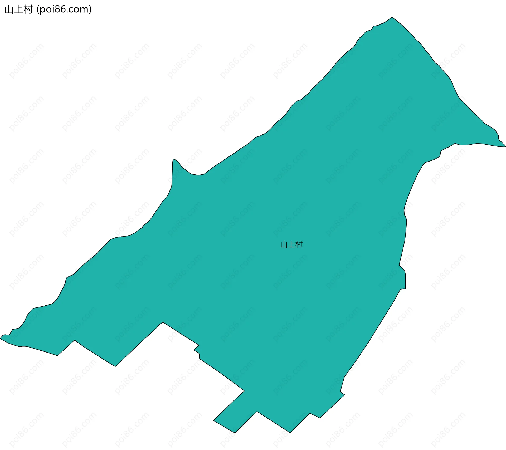 山上村边界地图