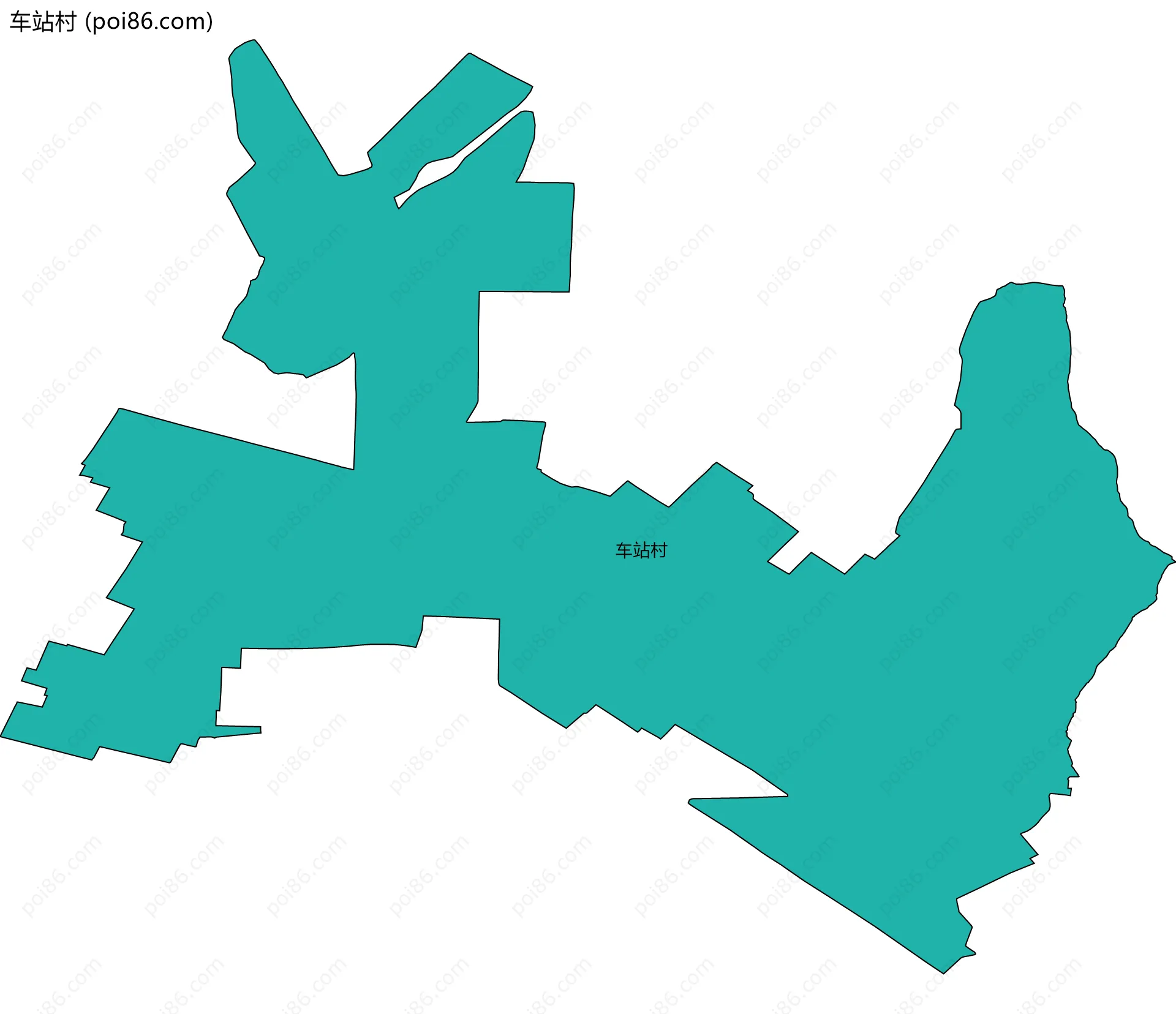 车站村边界地图