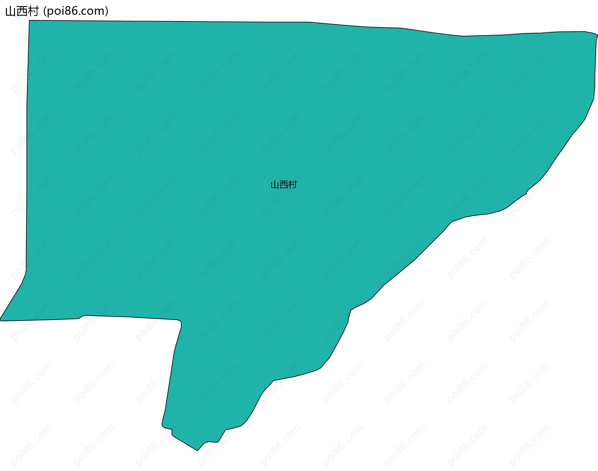山西村边界地图