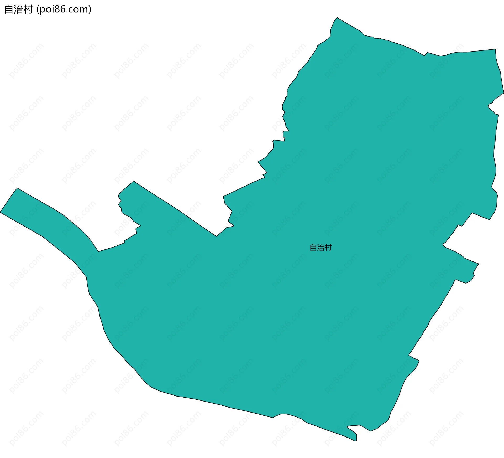 自治村边界地图