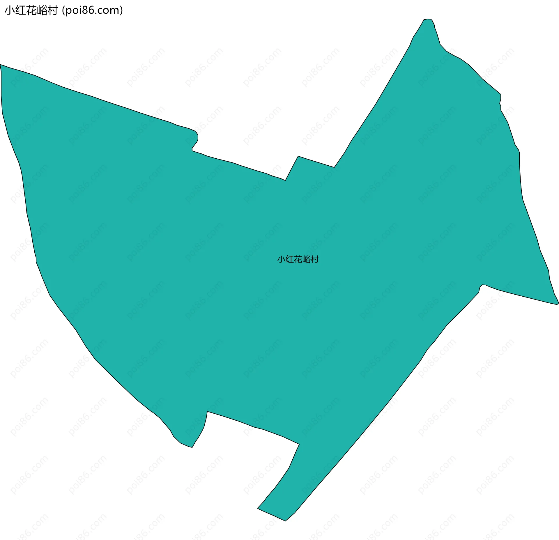 小红花峪村边界地图