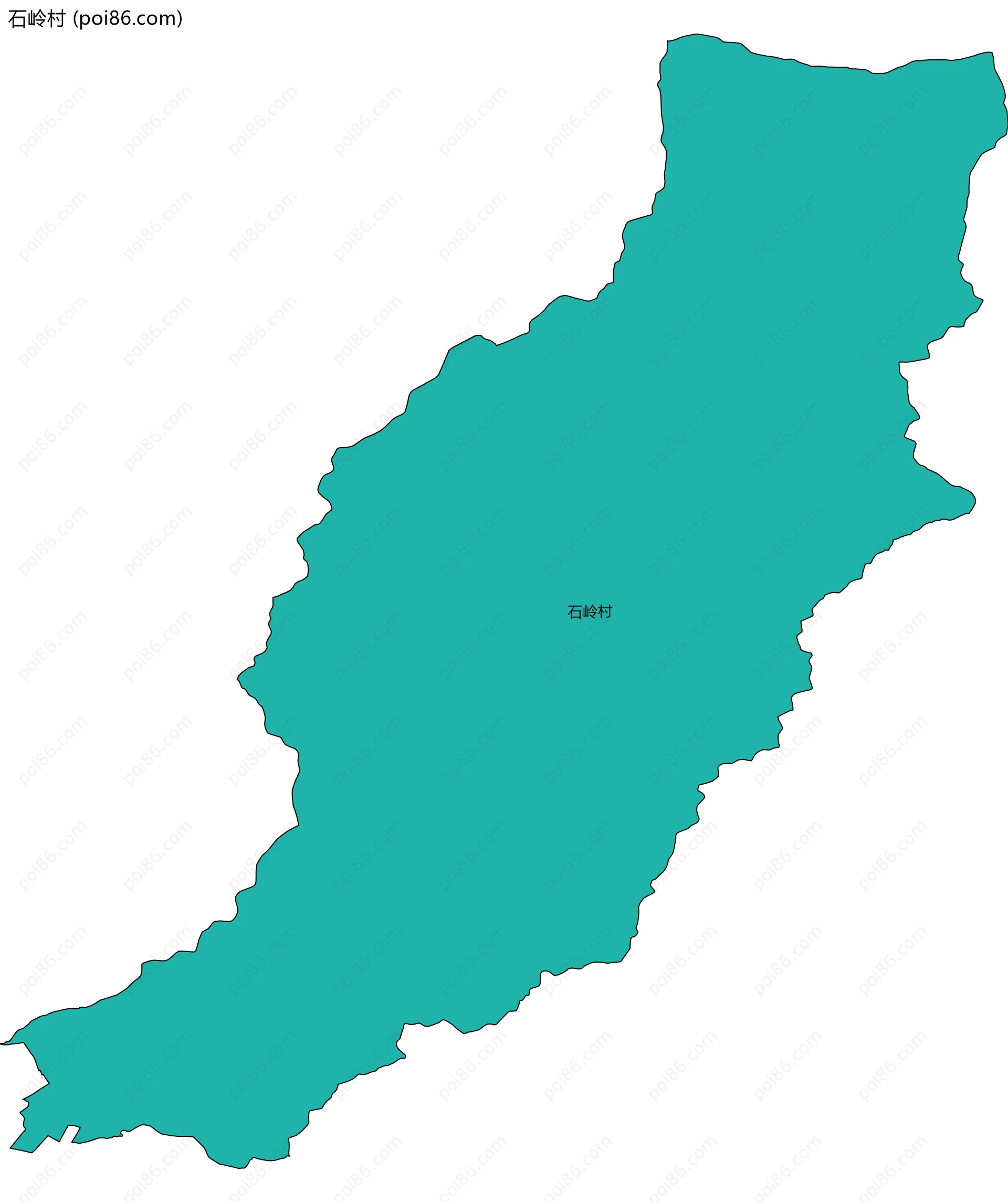 石岭村边界地图