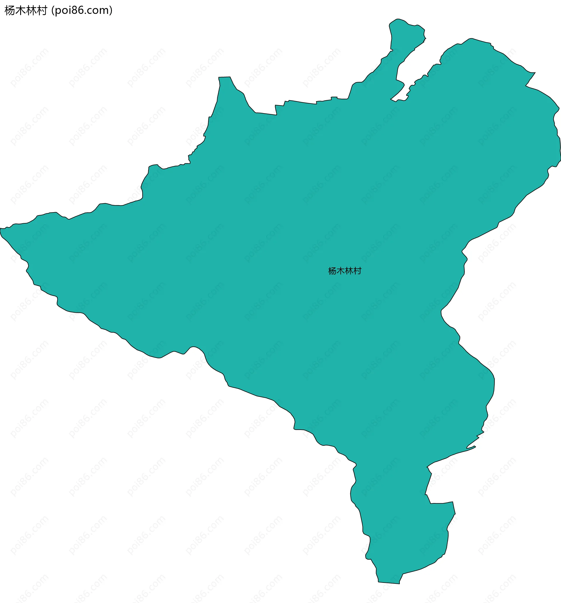 杨木林村边界地图