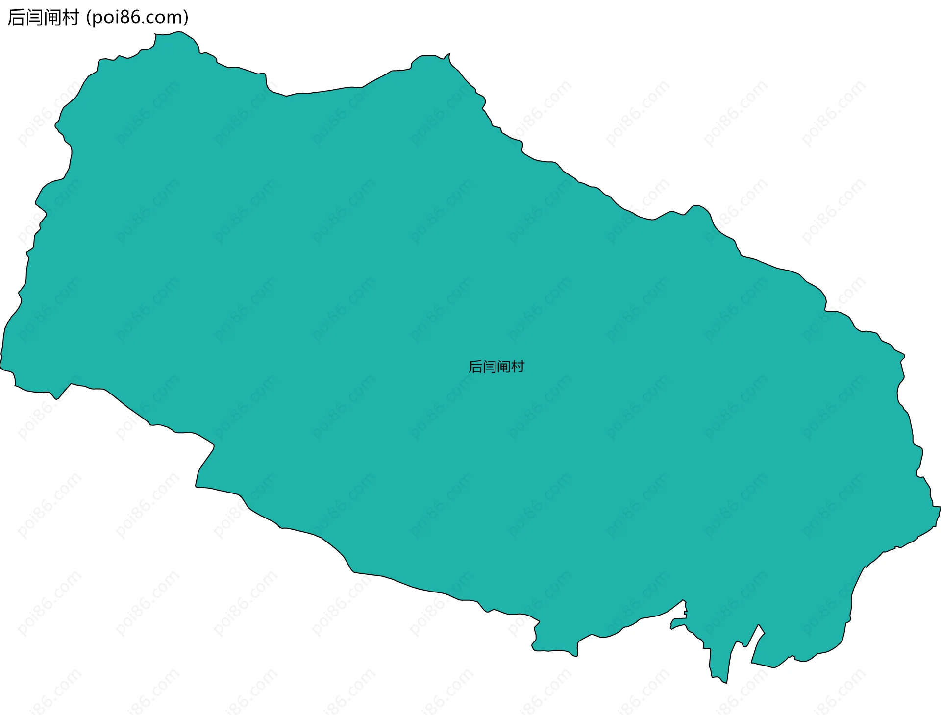 后闫闸村边界地图