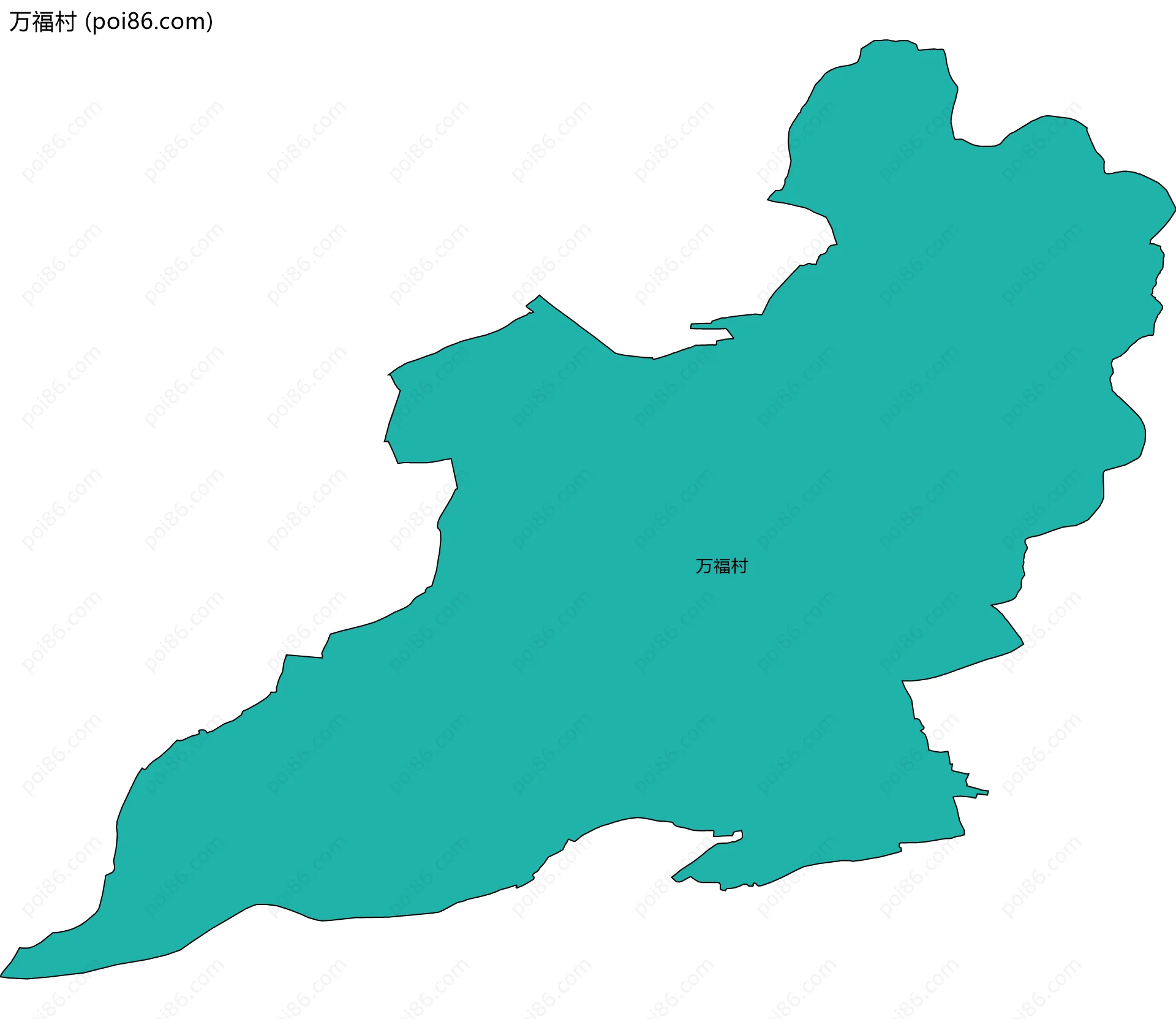 万福村边界地图