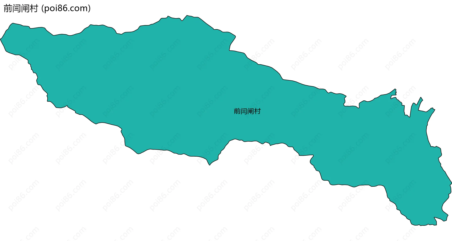 前闫闸村边界地图