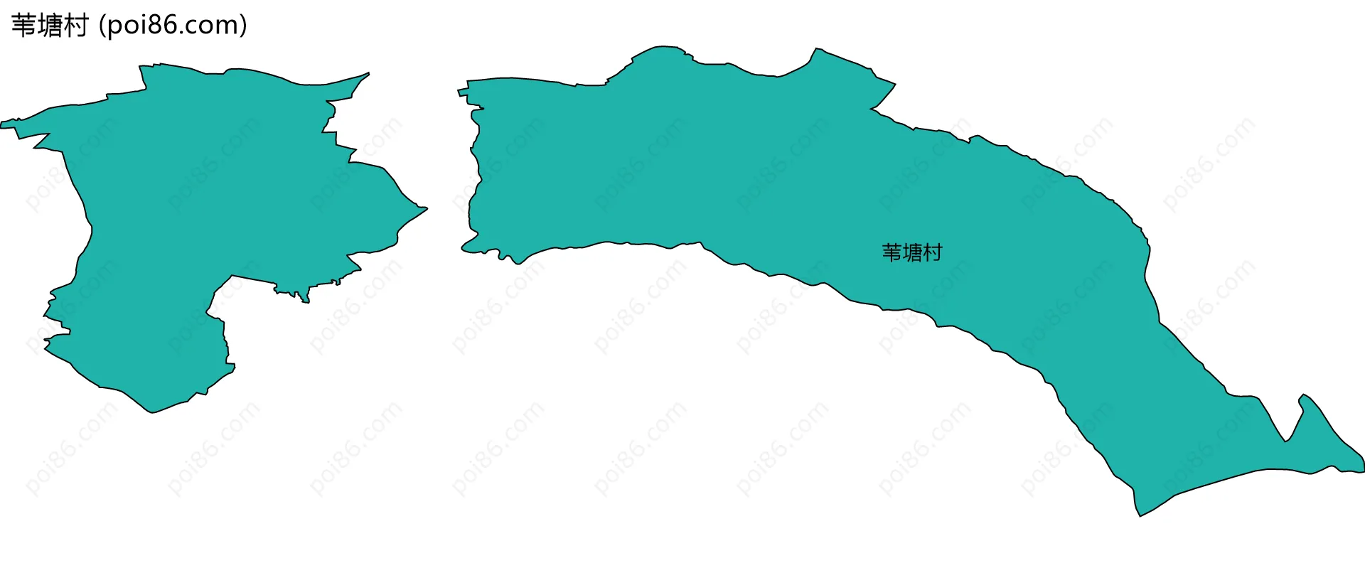 苇塘村边界地图