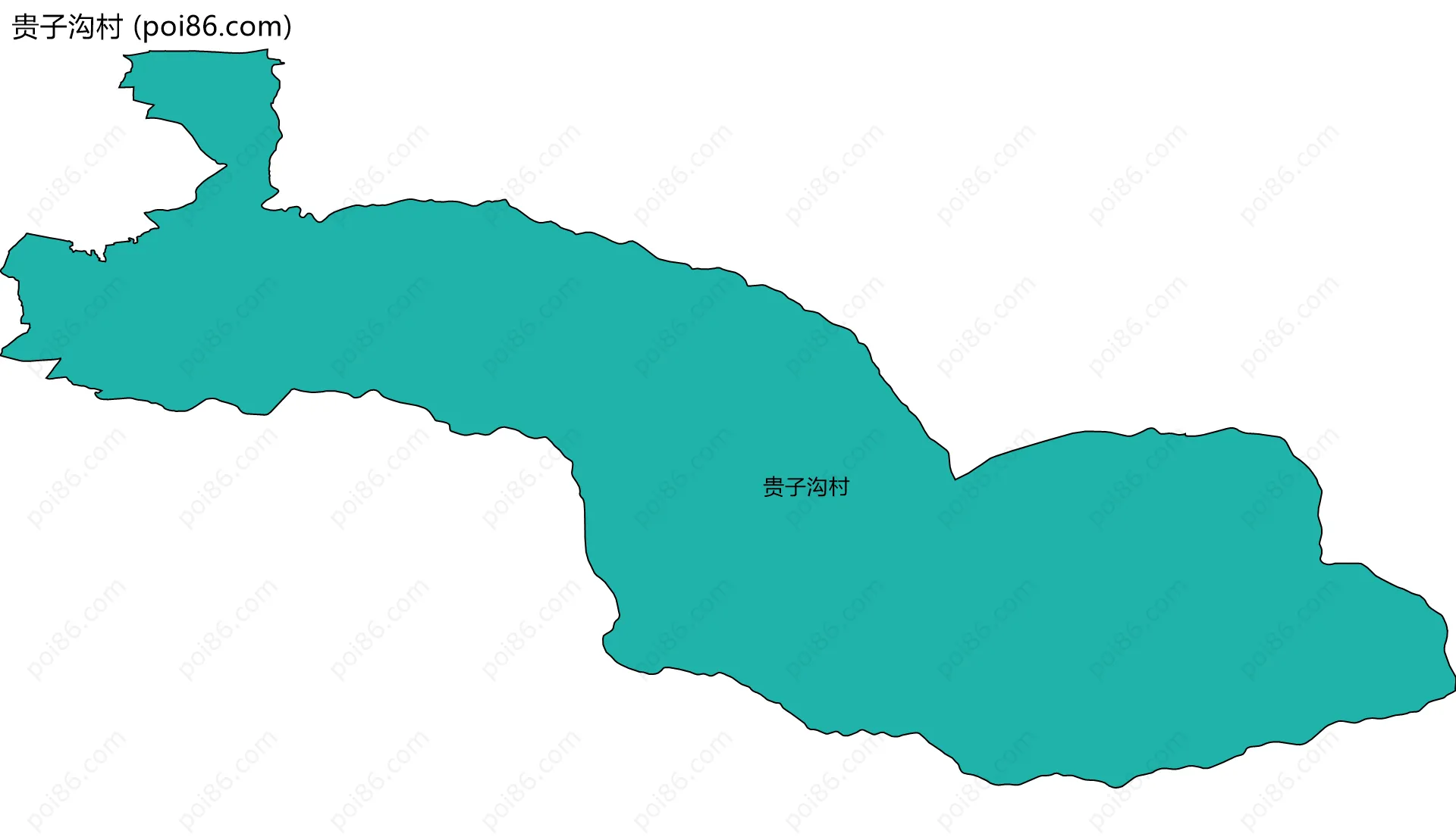 贵子沟村边界地图