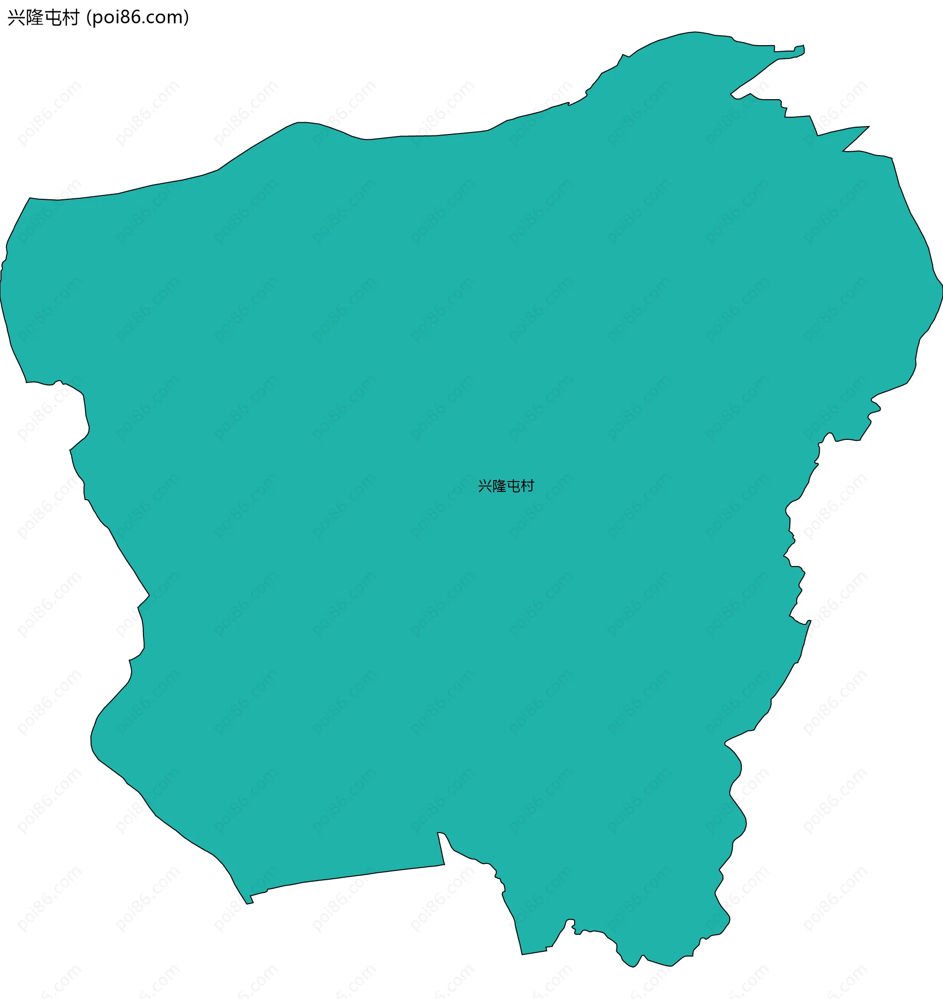兴隆屯村边界地图