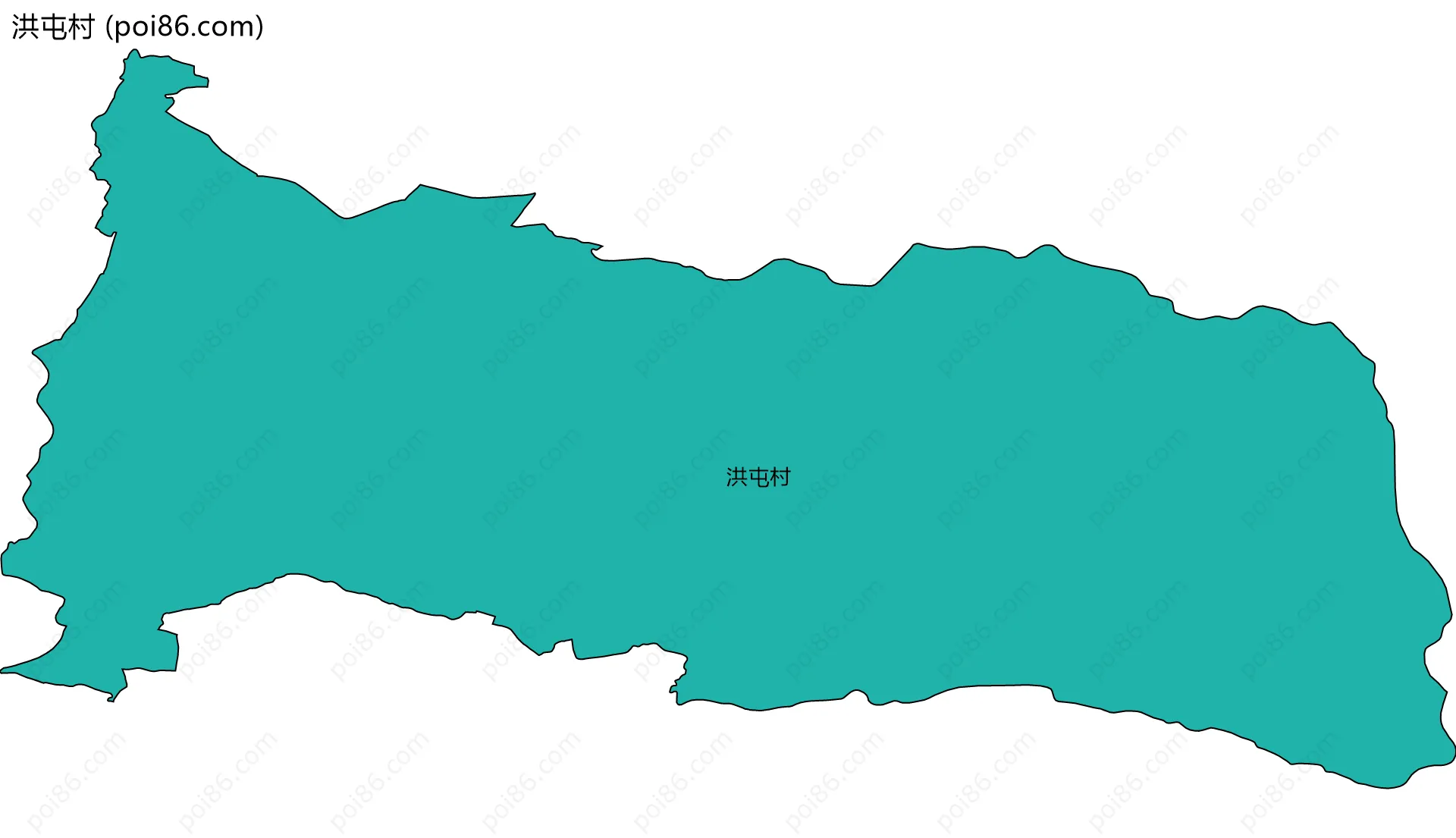 洪屯村边界地图