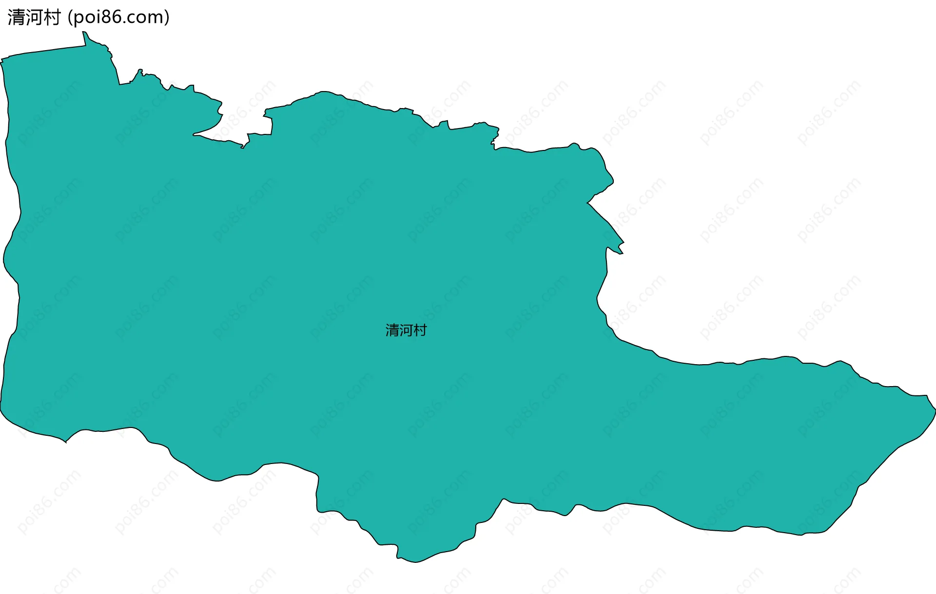 清河村边界地图