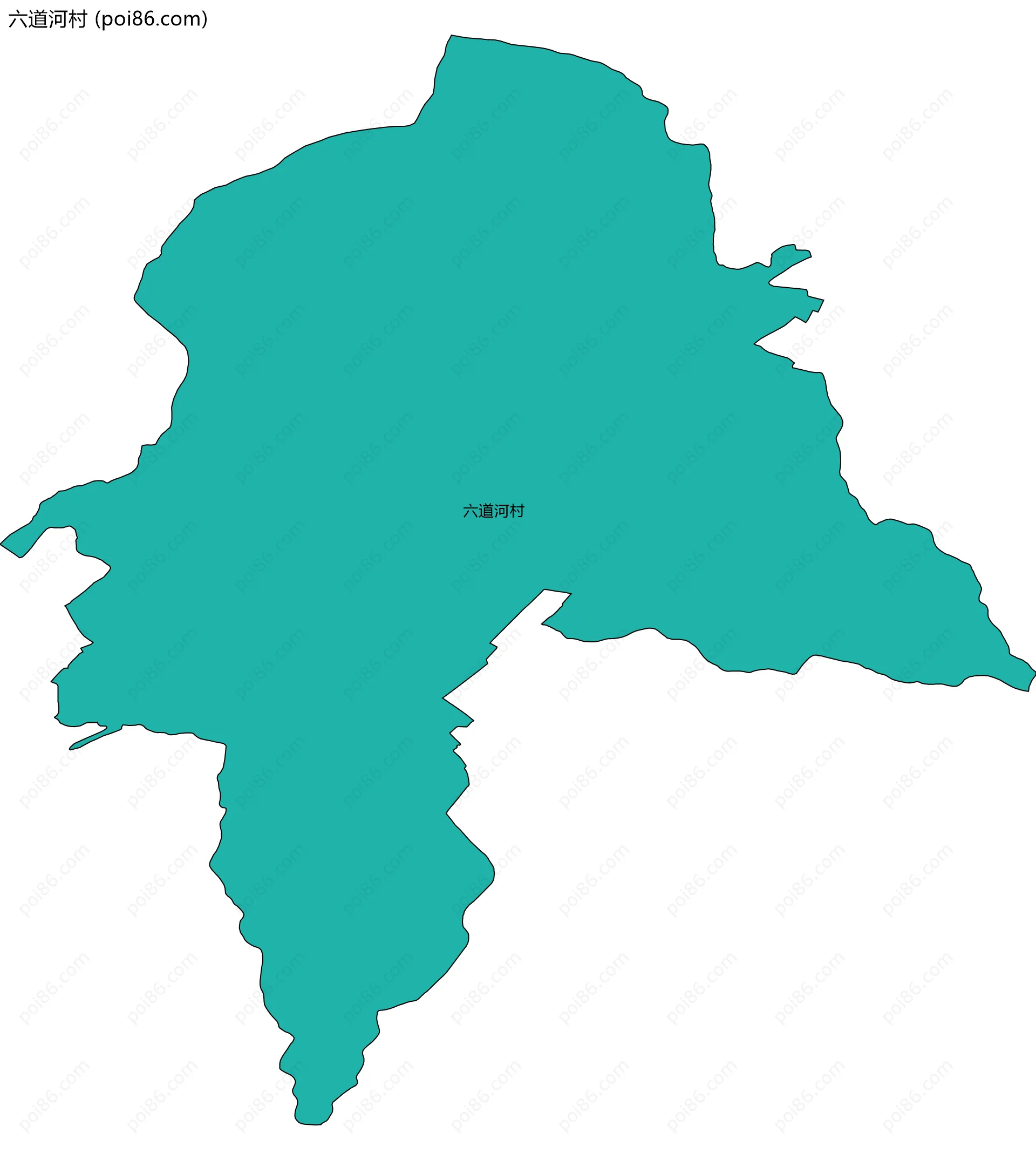 六道河村边界地图