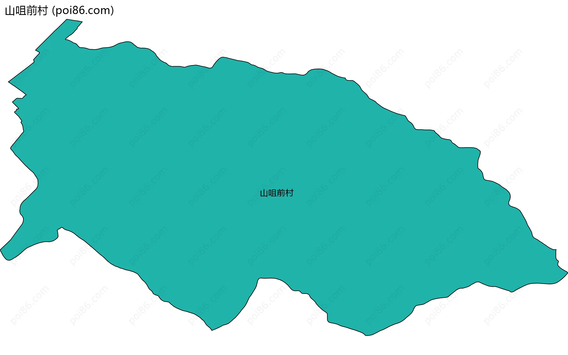山咀前村边界地图