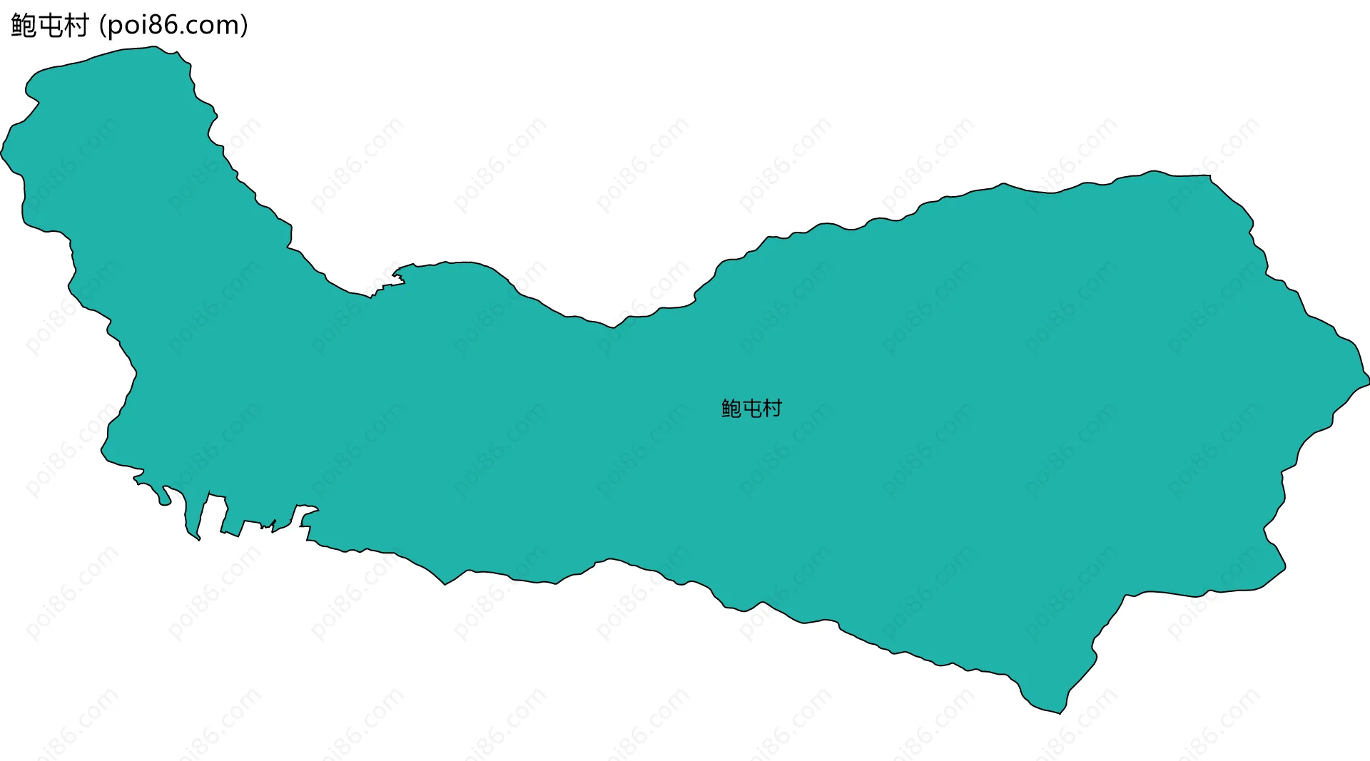 鲍屯村边界地图