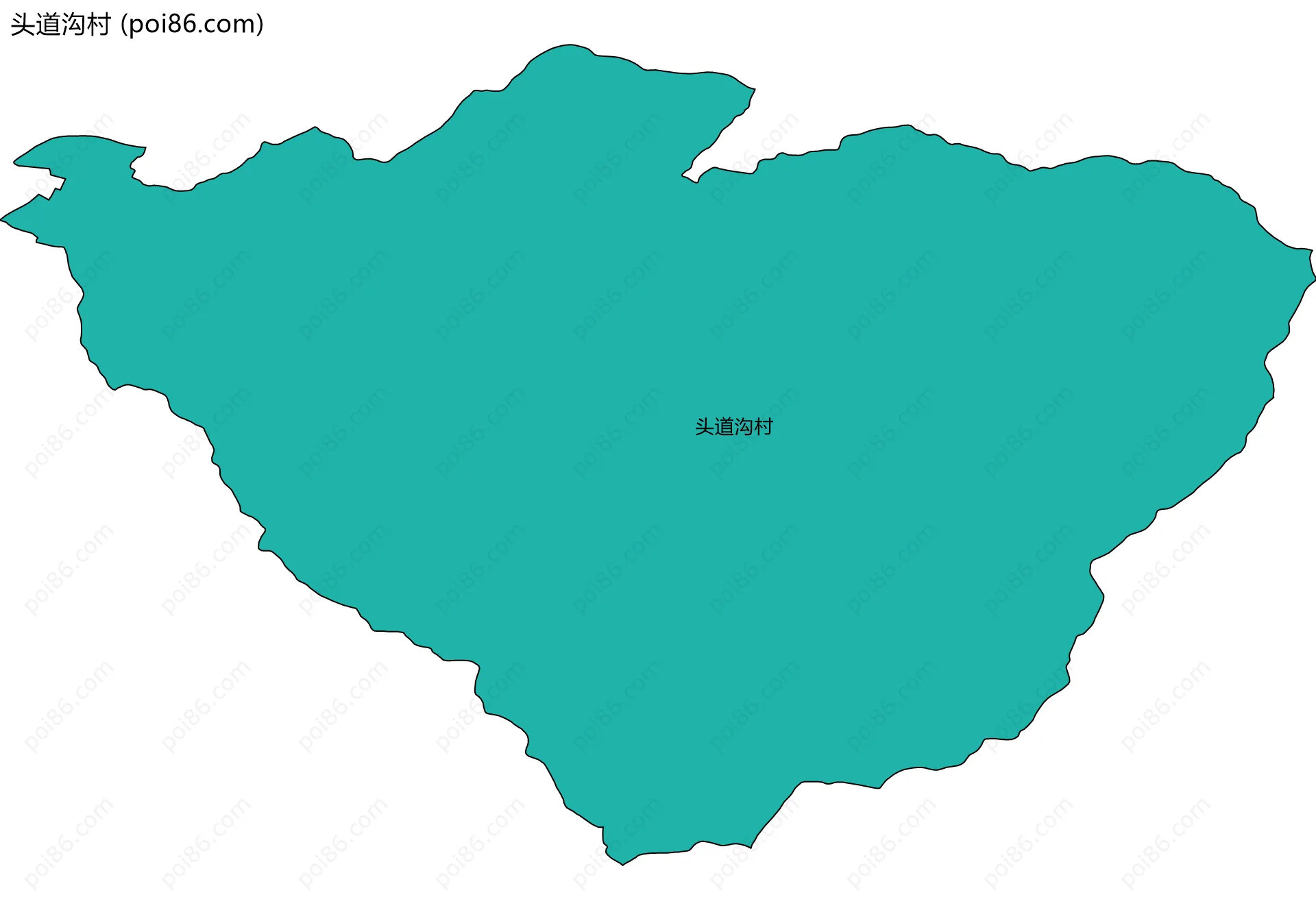 头道沟村边界地图