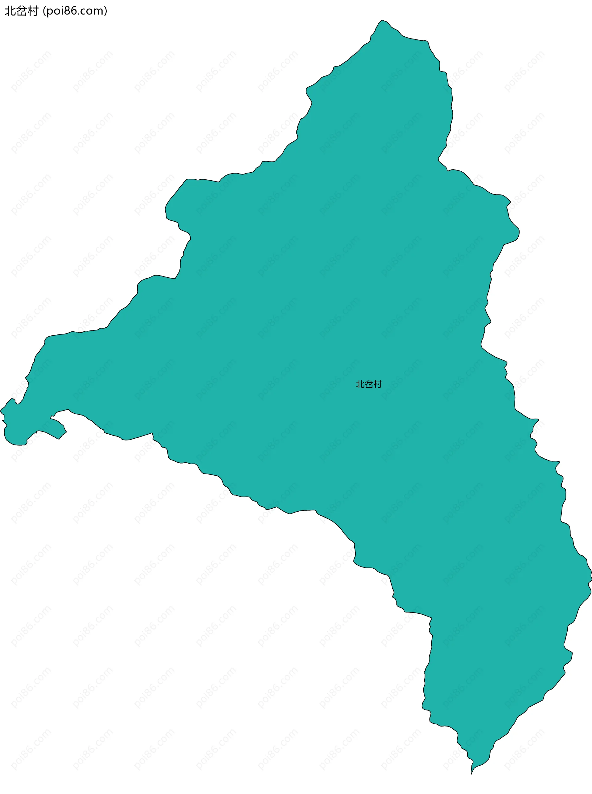 北岔村边界地图