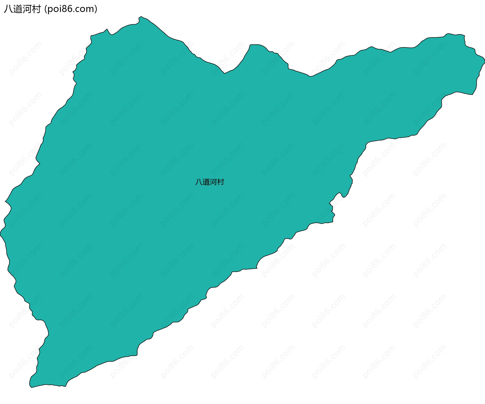 八道河村边界地图