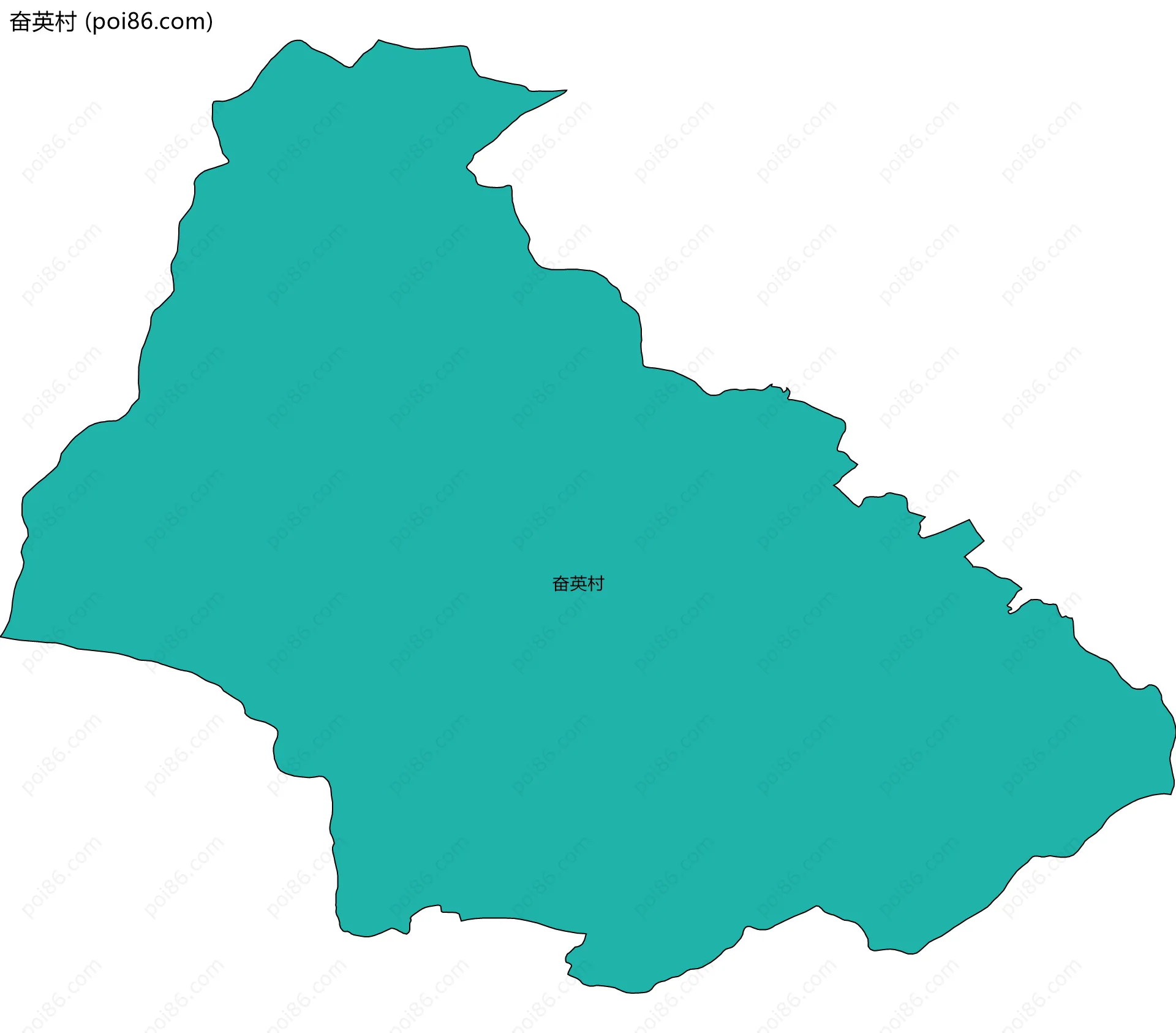 奋英村边界地图