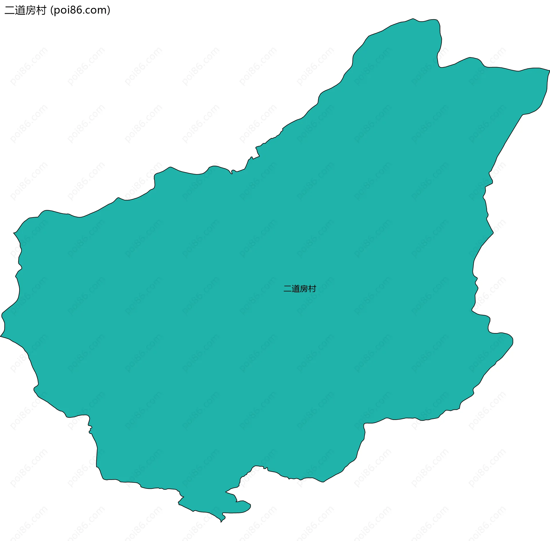 二道房村边界地图