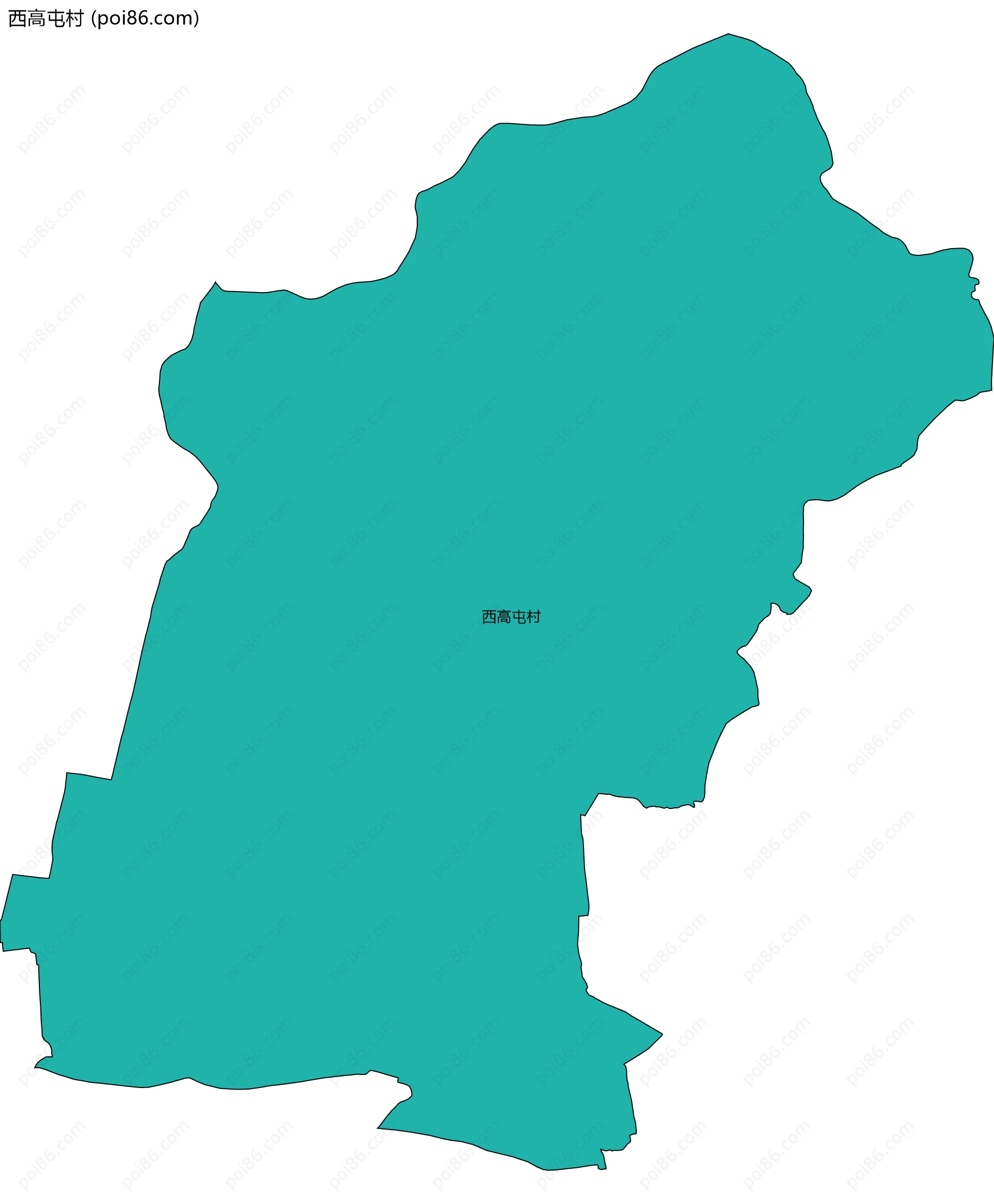 西高屯村边界地图