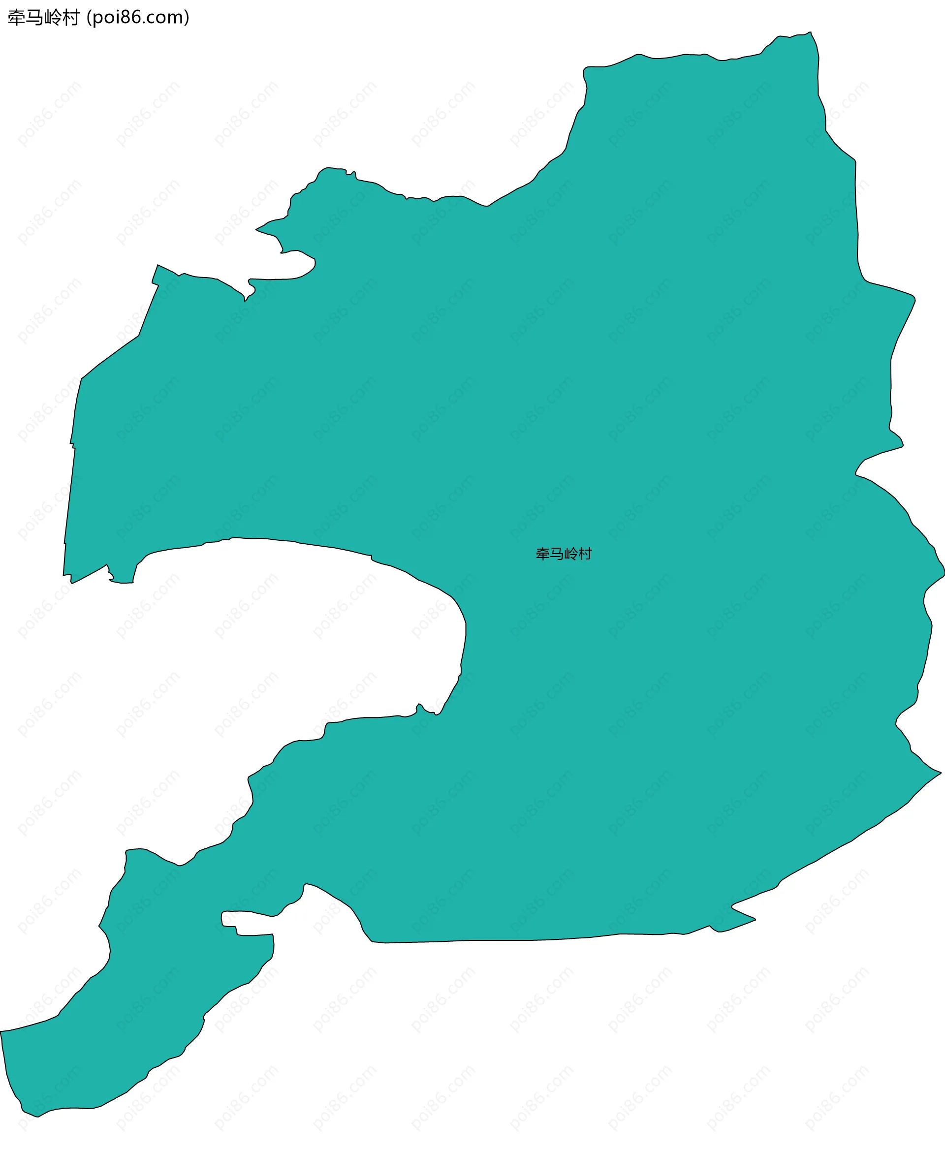 牵马岭村边界地图