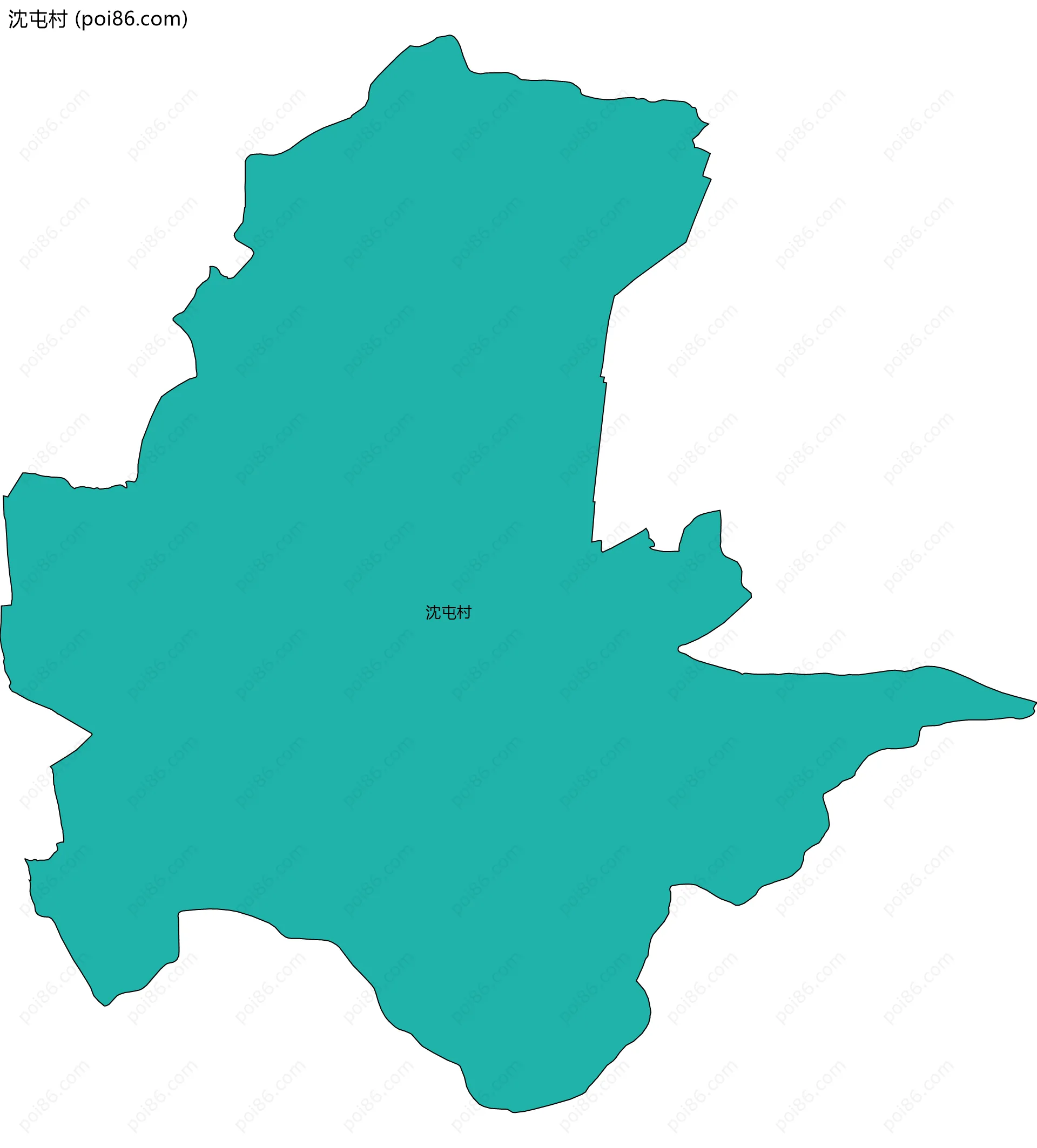 沈屯村边界地图