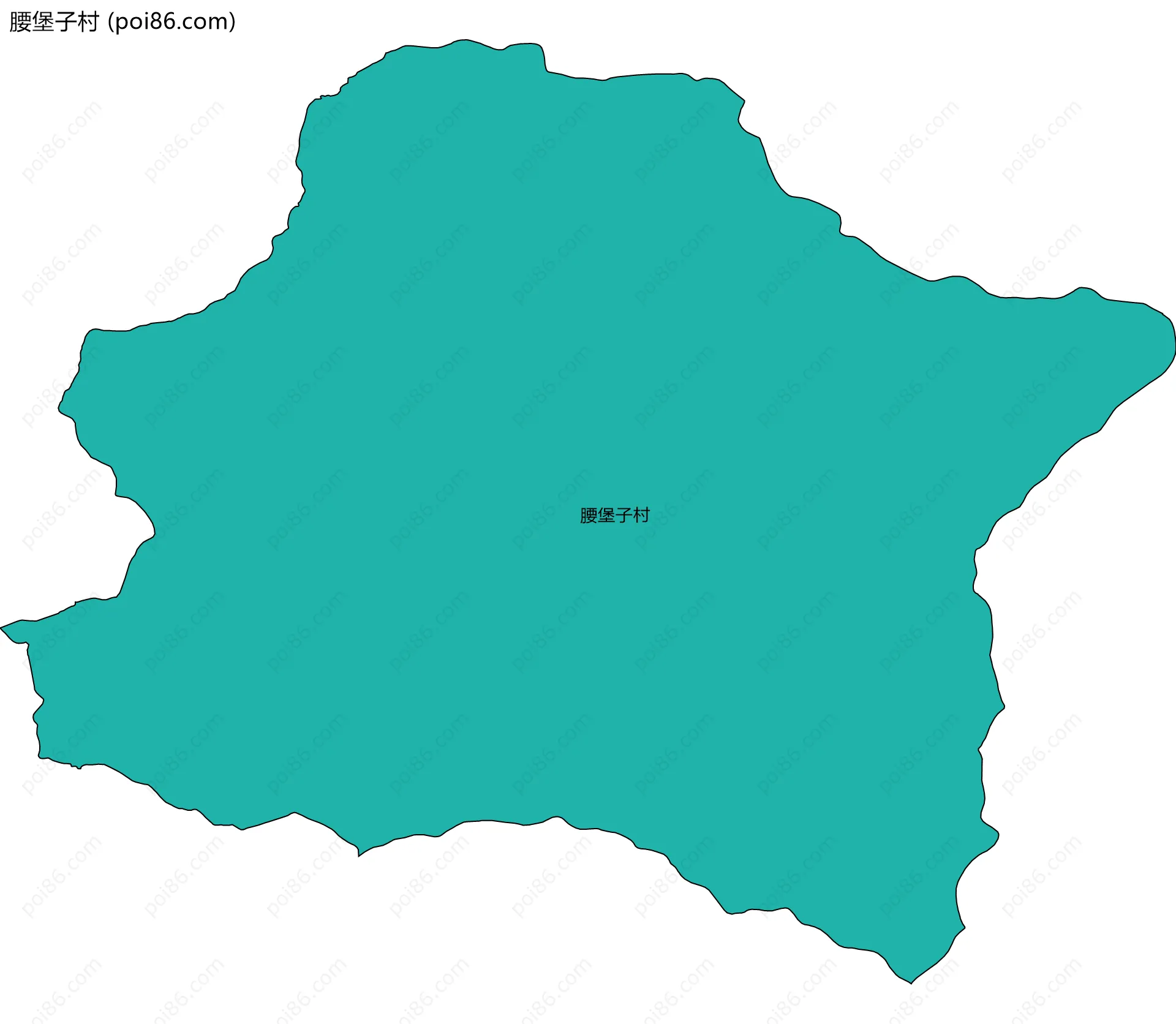 腰堡子村边界地图