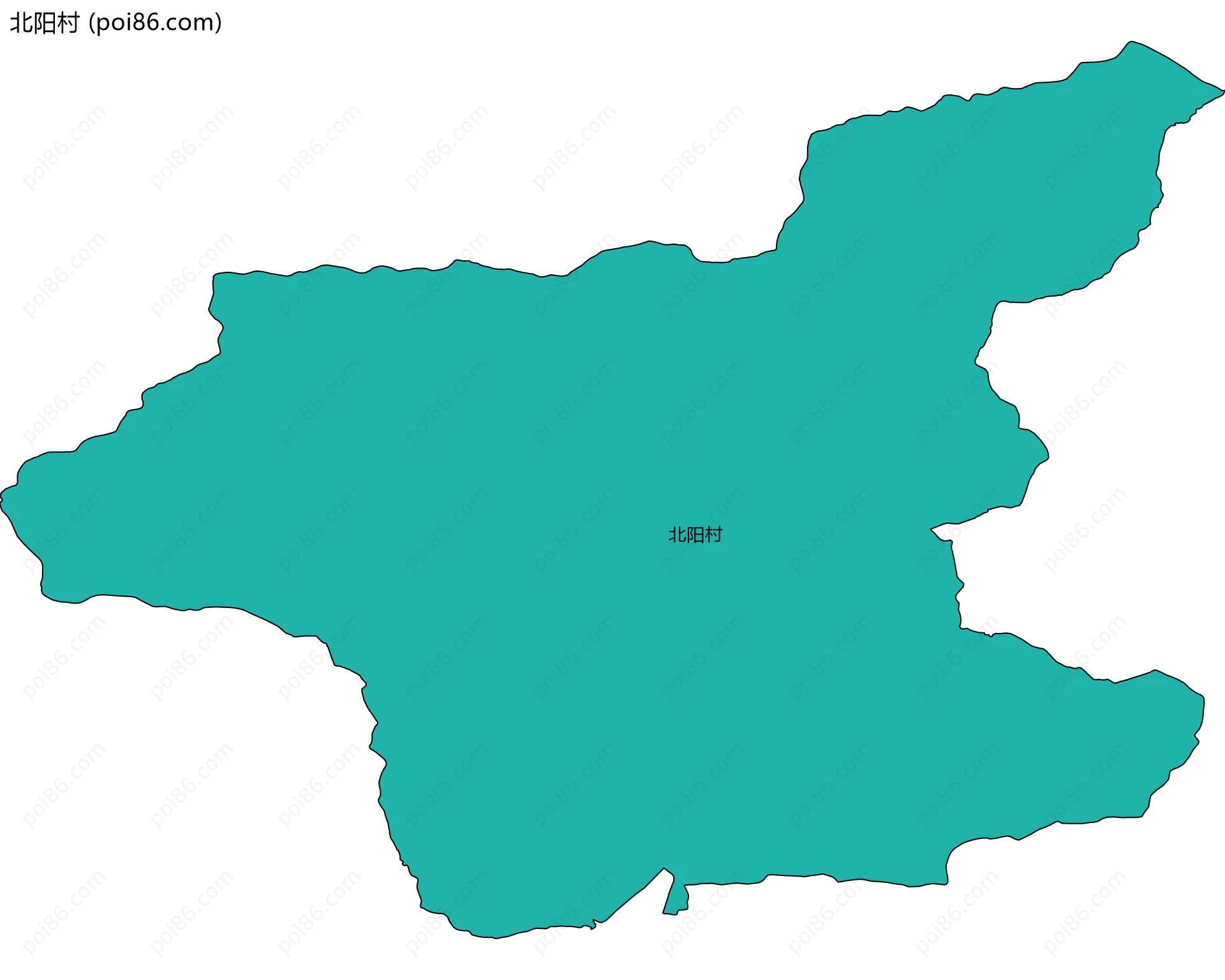 北阳村边界地图