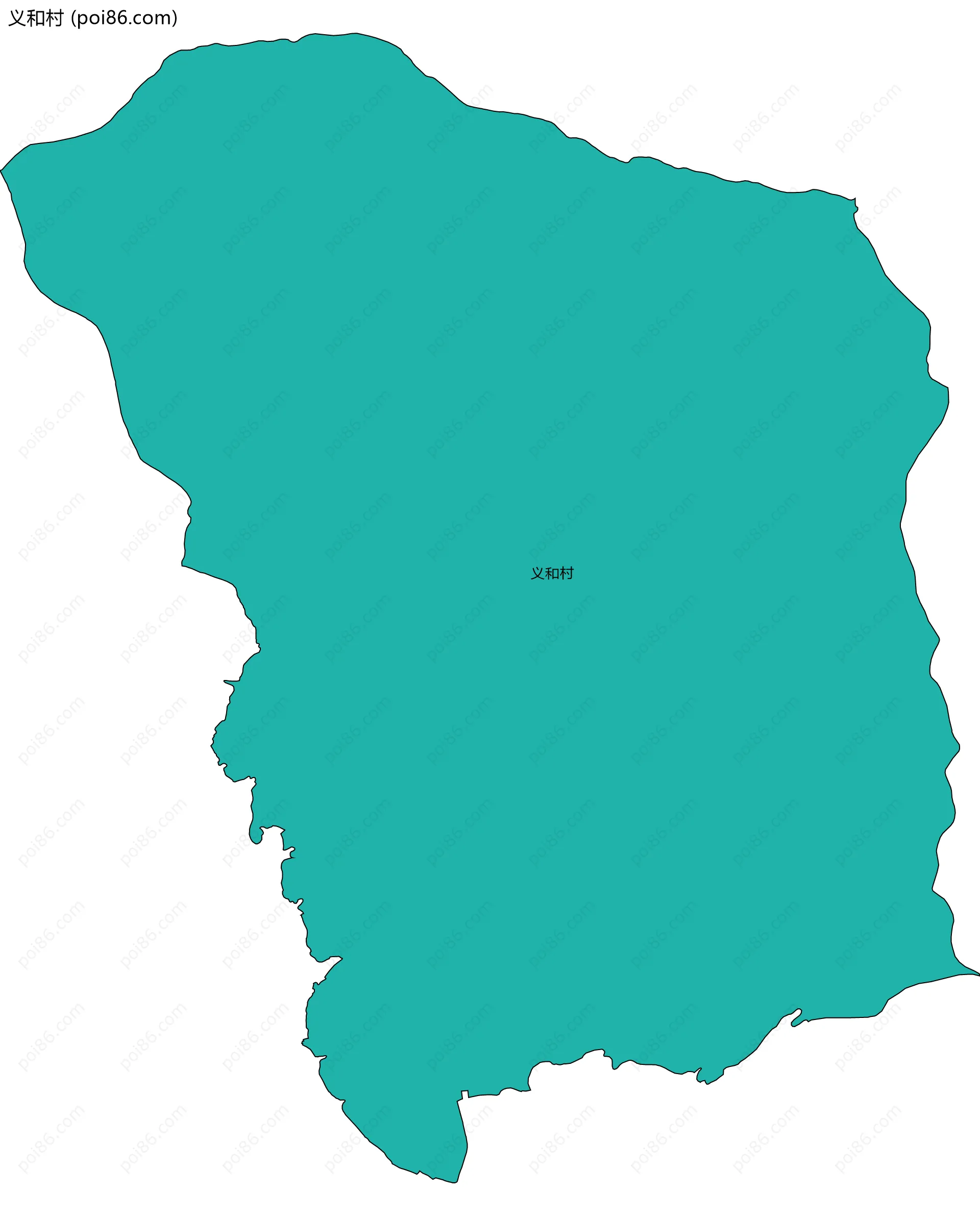 义和村边界地图