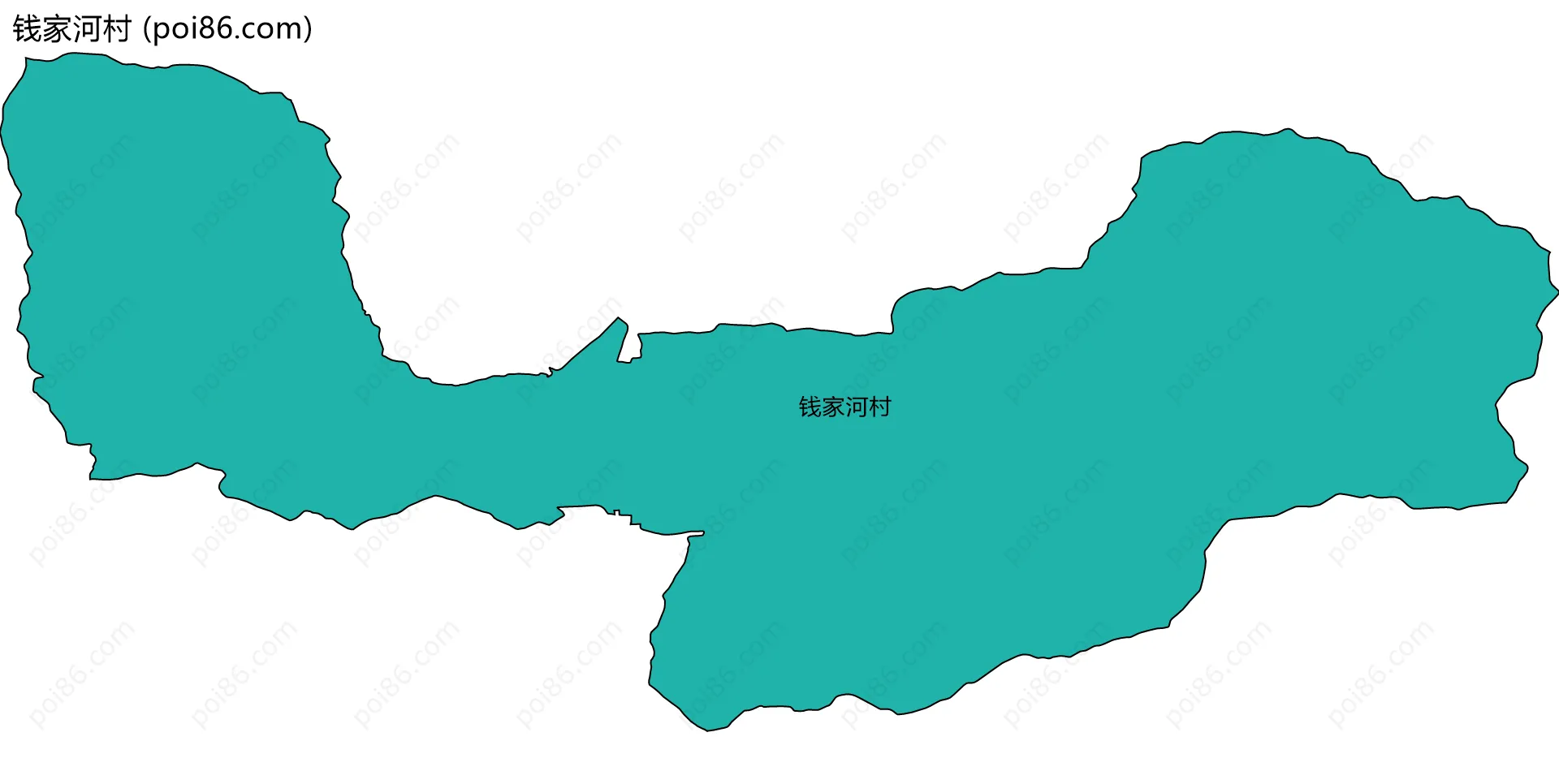 钱家河村边界地图