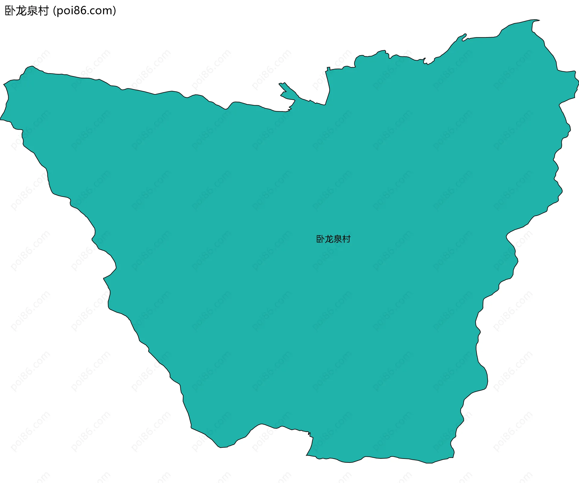 卧龙泉村边界地图