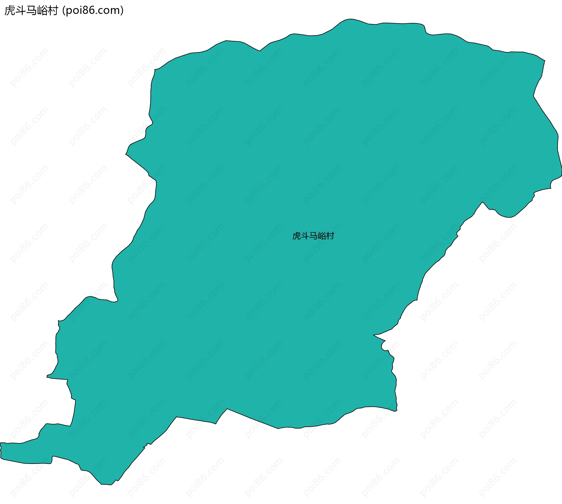 虎斗马峪村边界地图