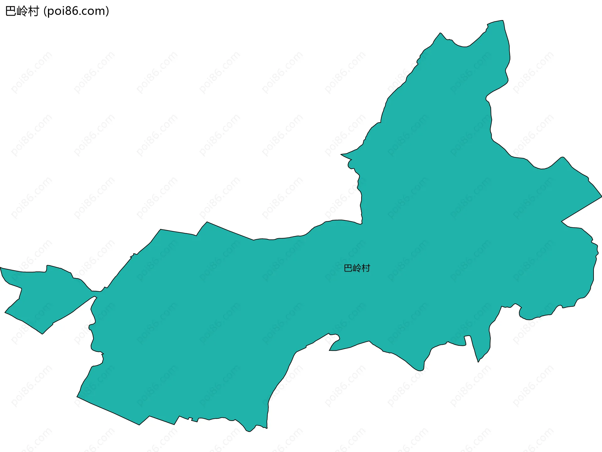 巴岭村边界地图