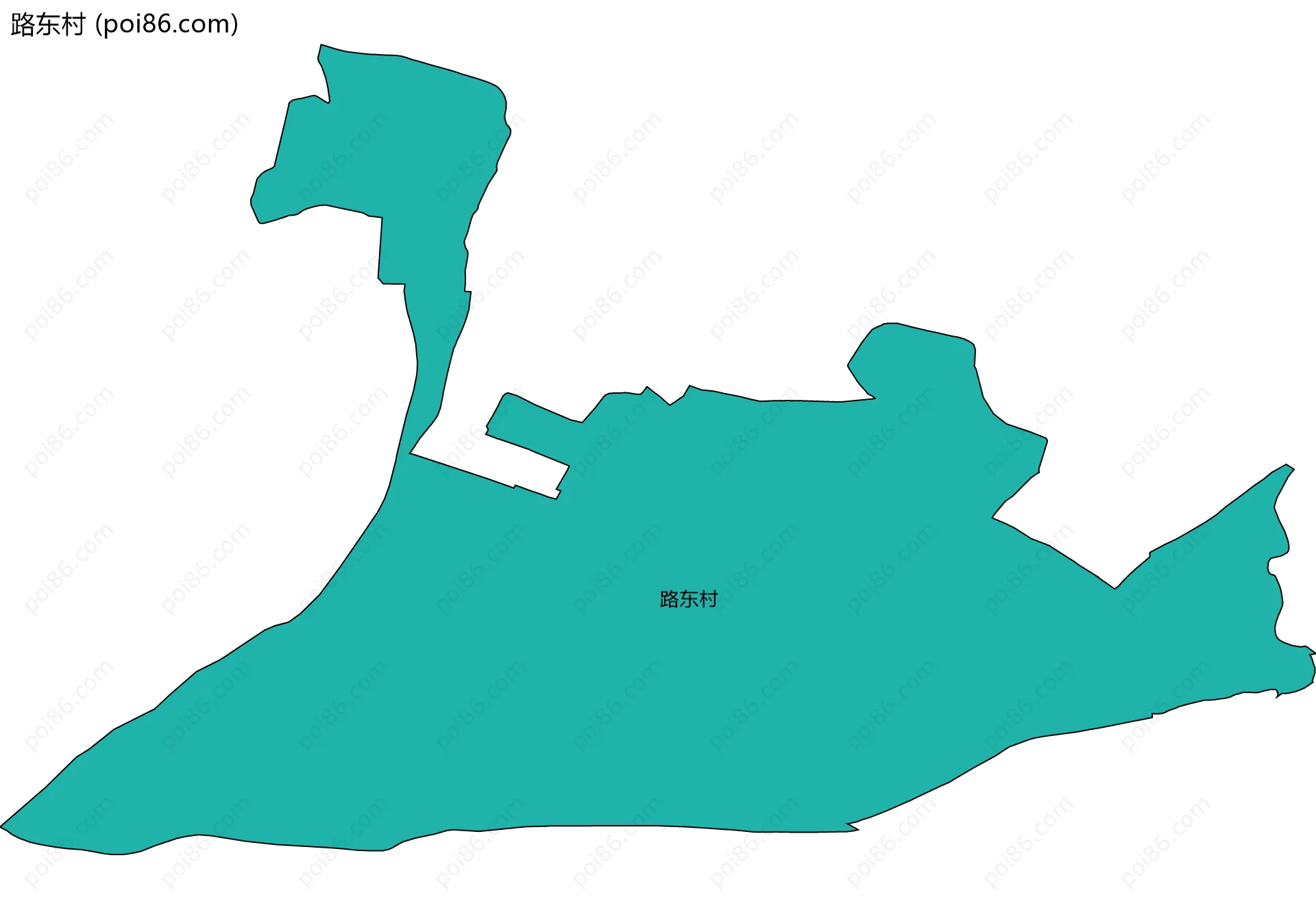 路东村边界地图