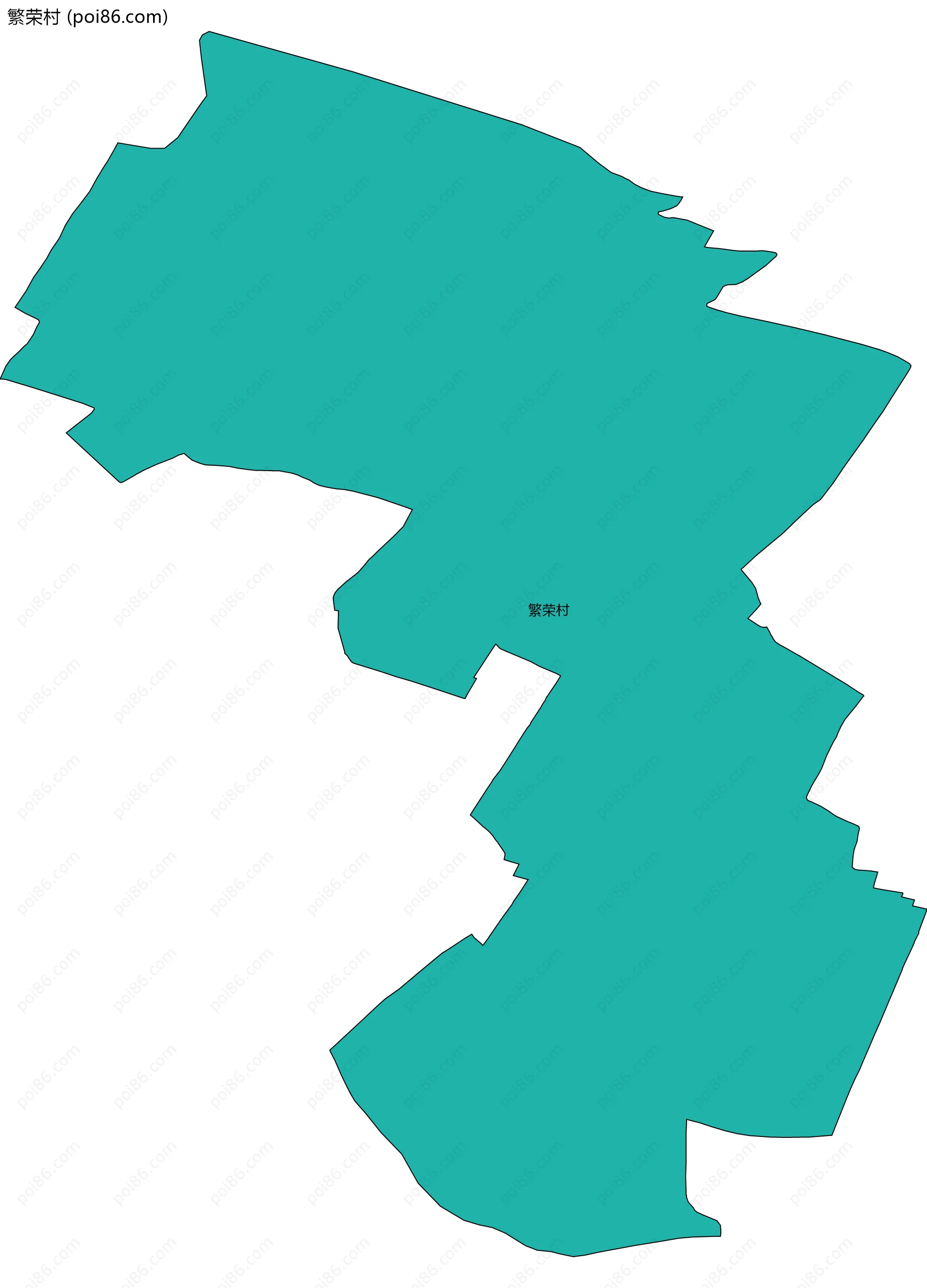 繁荣村边界地图