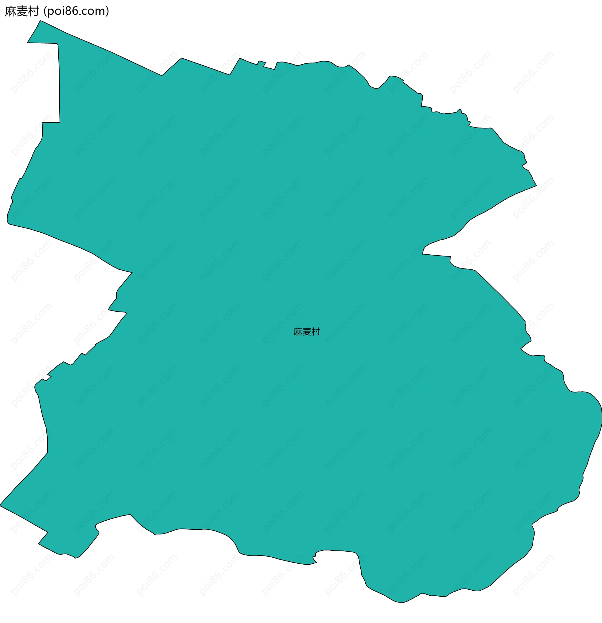 麻麦村边界地图