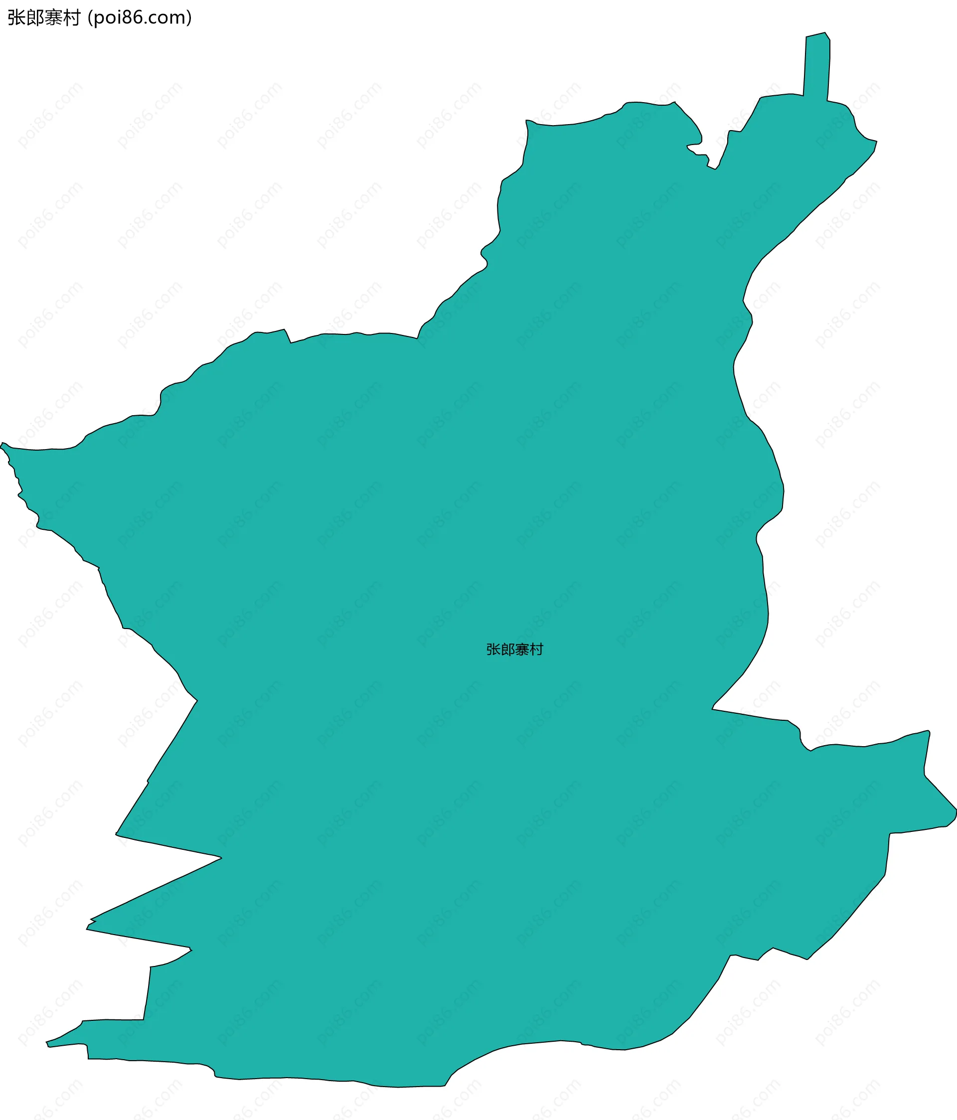 张郎寨村边界地图