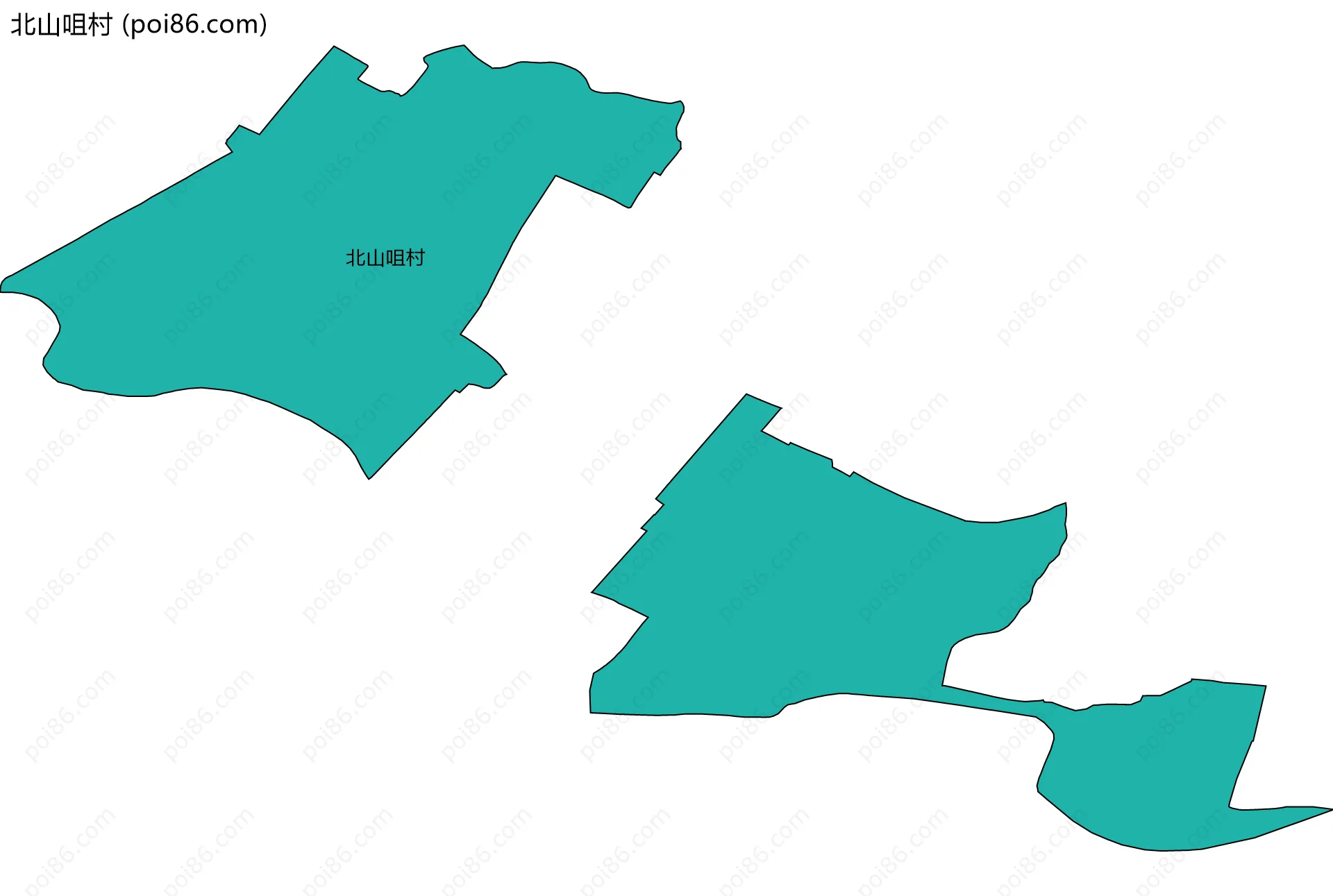北山咀村边界地图