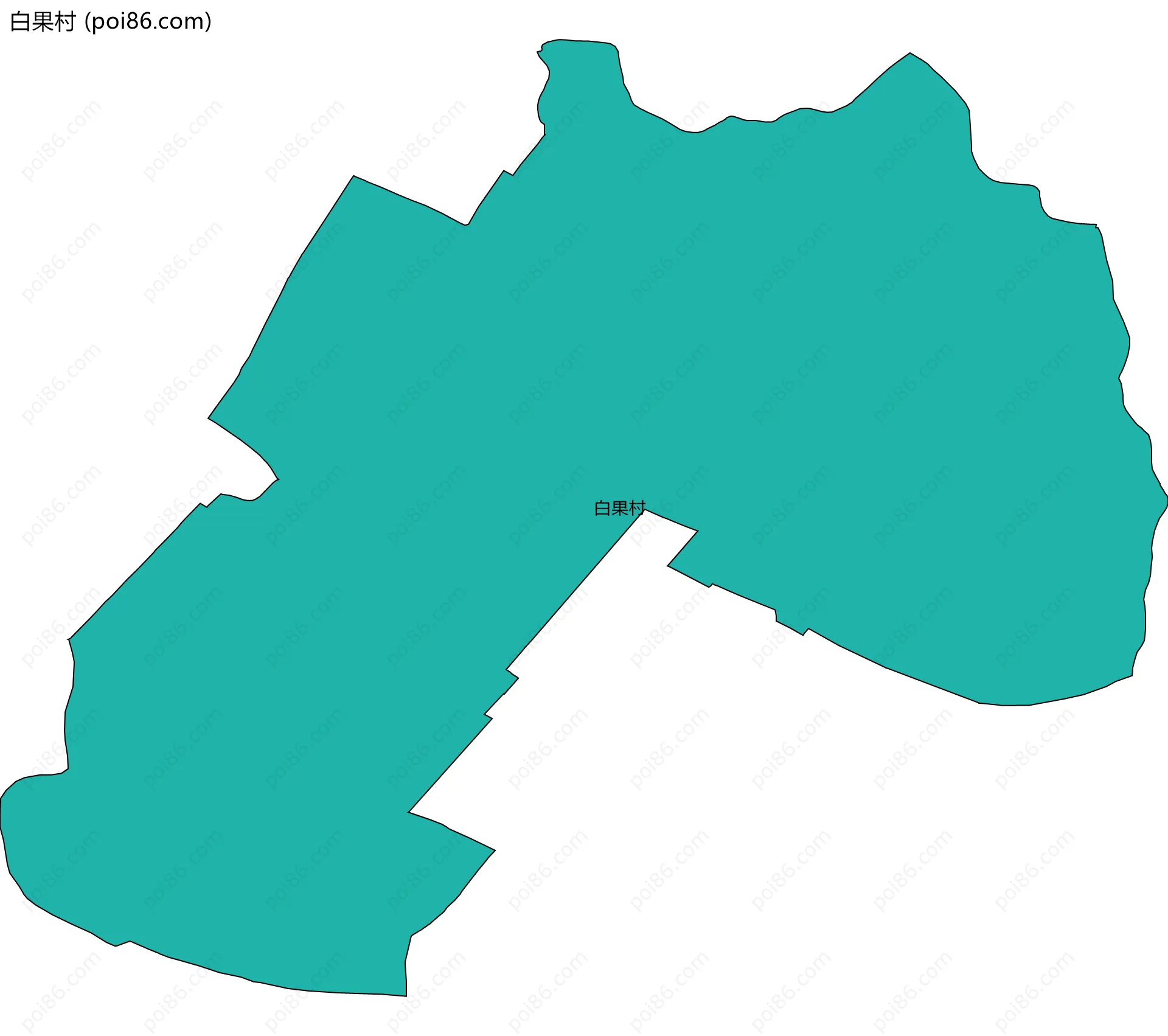 白果村边界地图