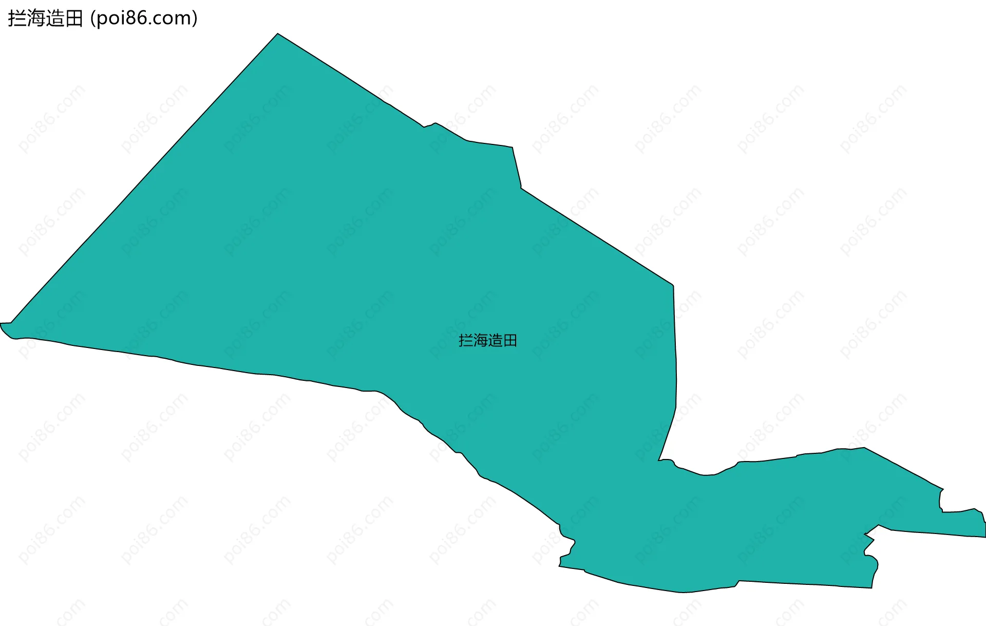 拦海造田边界地图