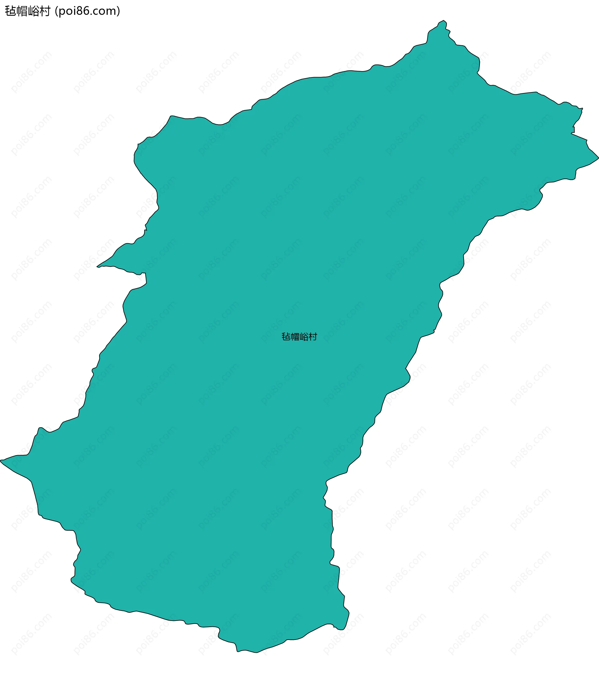 毡帽峪村边界地图
