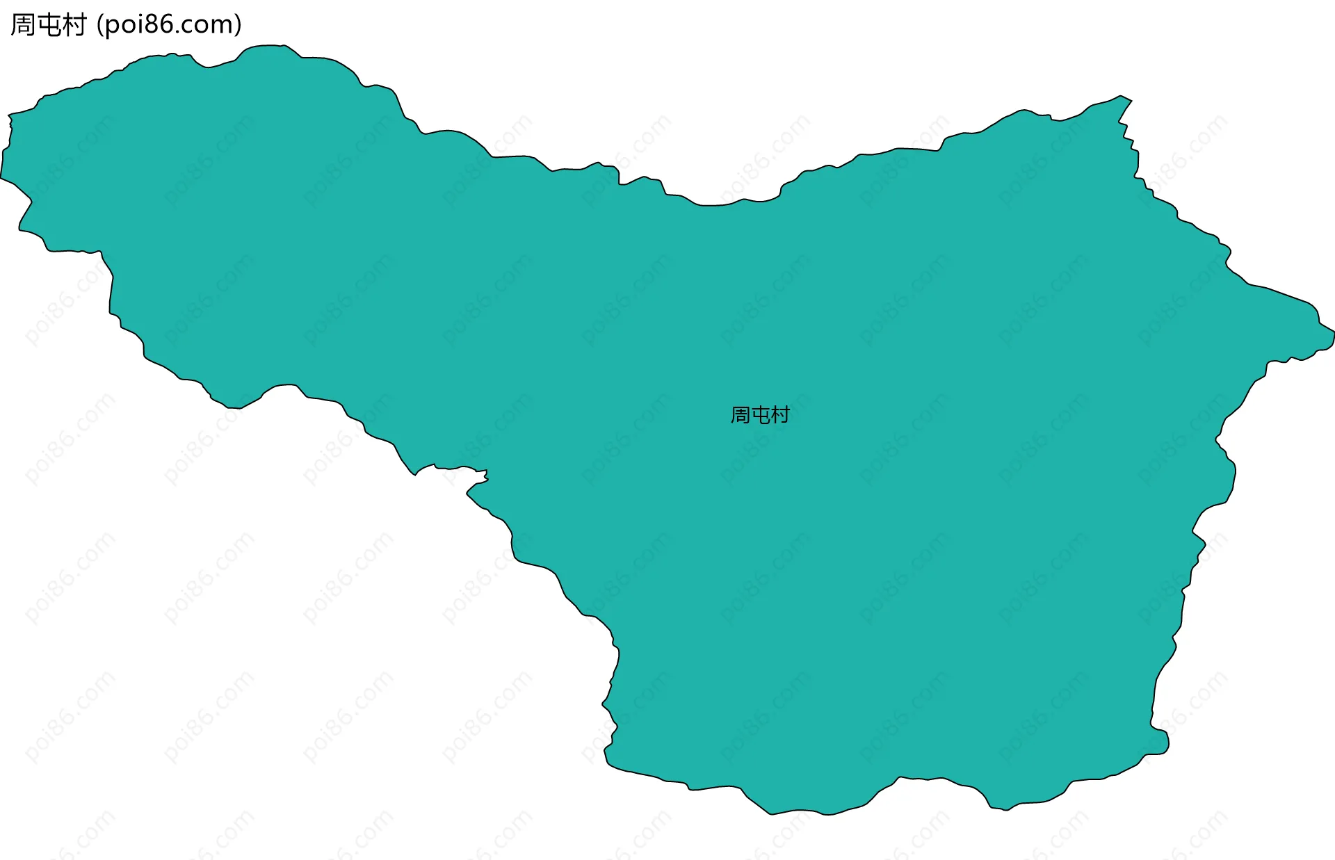 周屯村边界地图