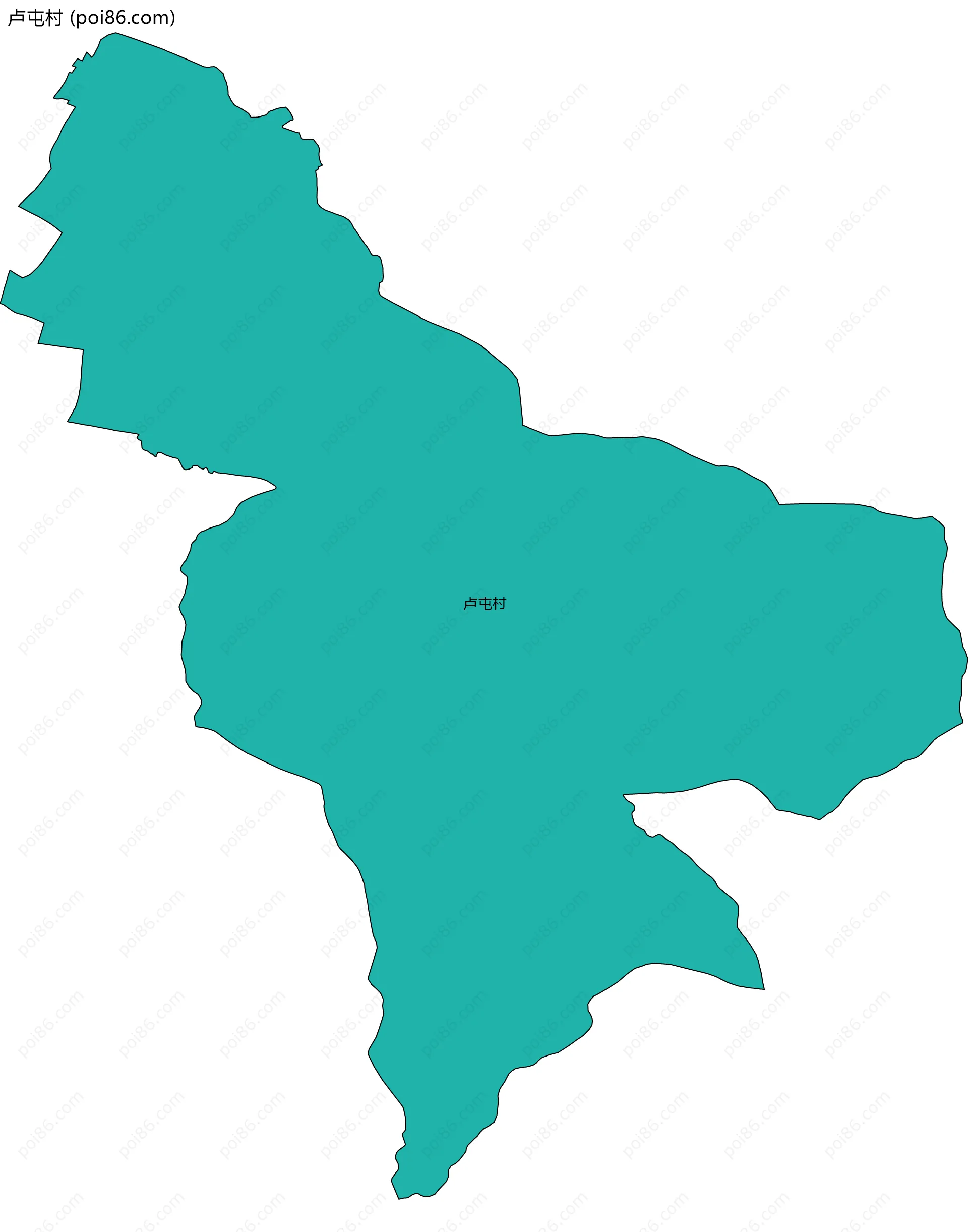 卢屯村边界地图