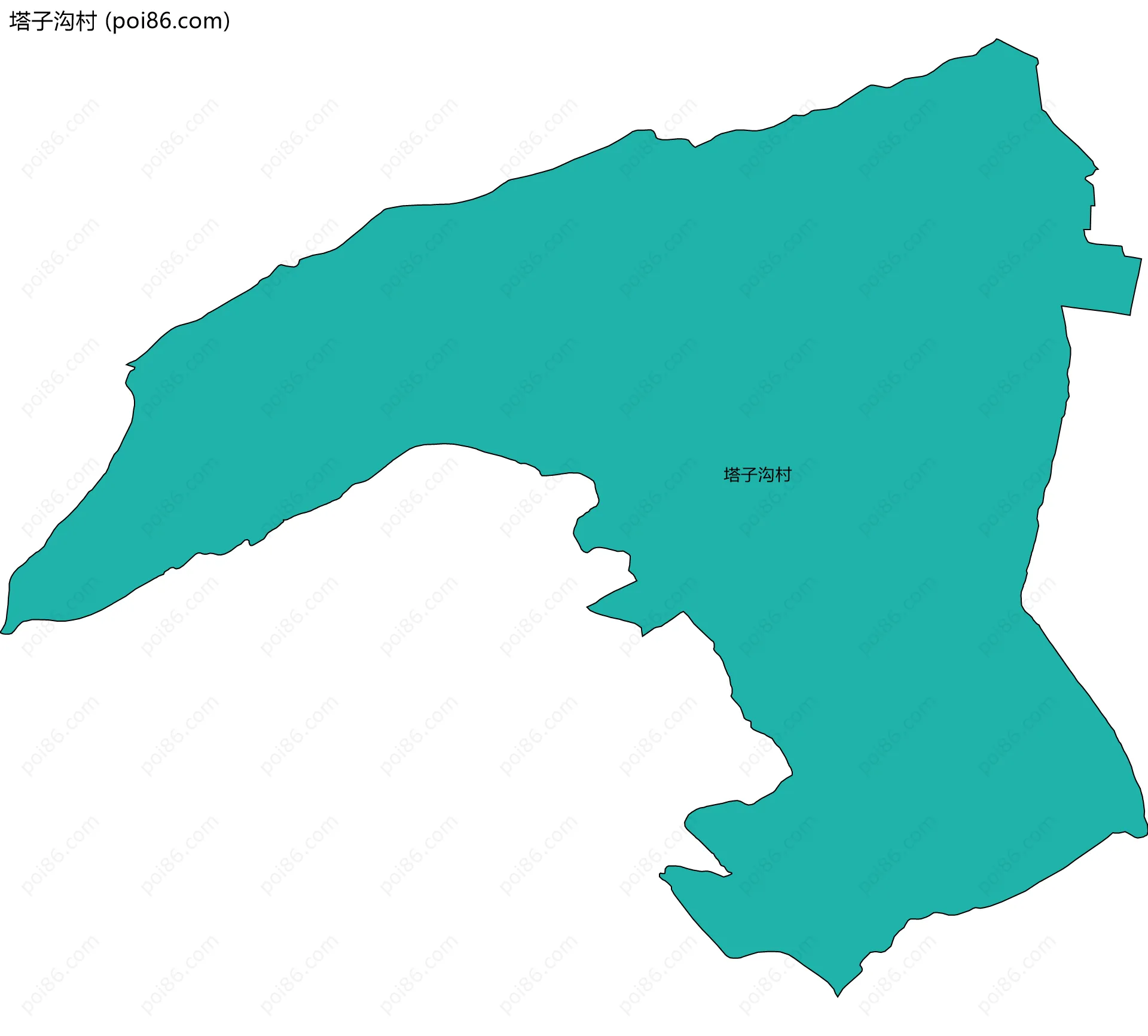 塔子沟村边界地图