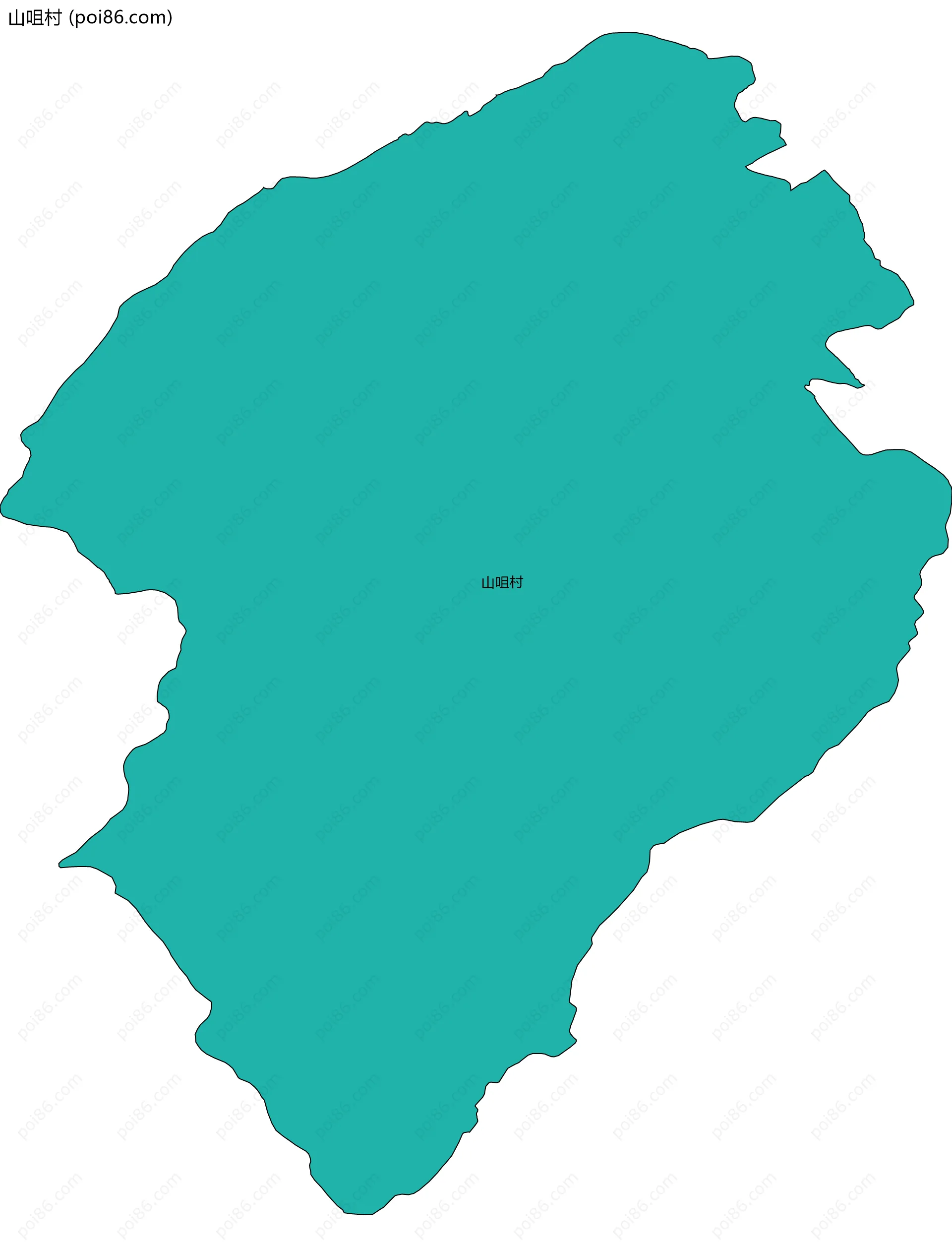 山咀村边界地图