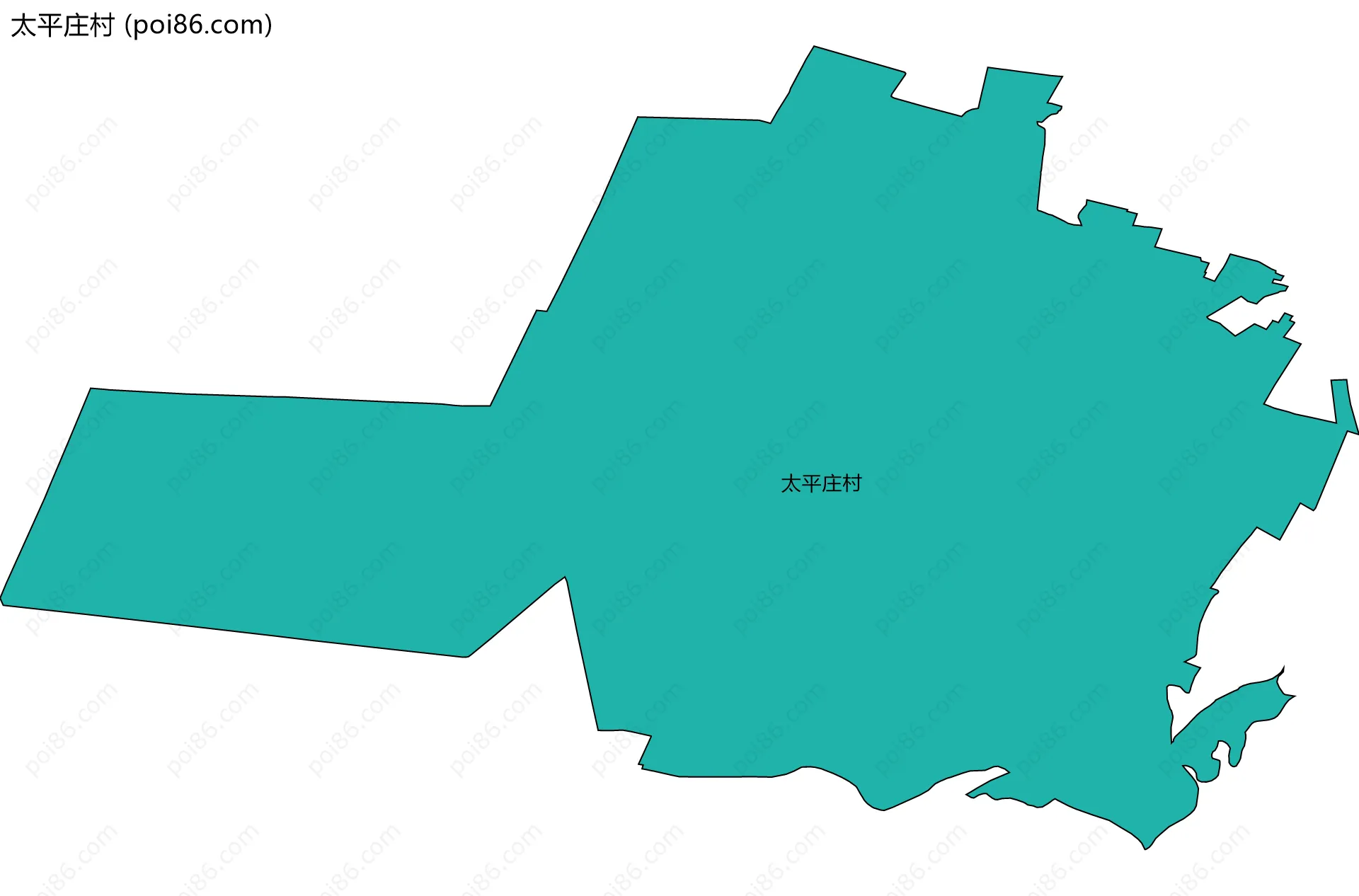太平庄村边界地图