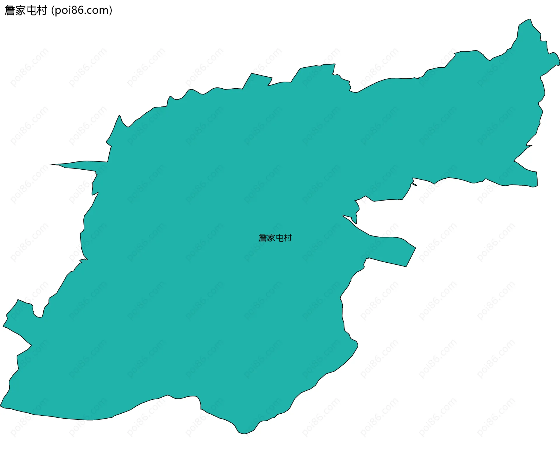 詹家屯村边界地图
