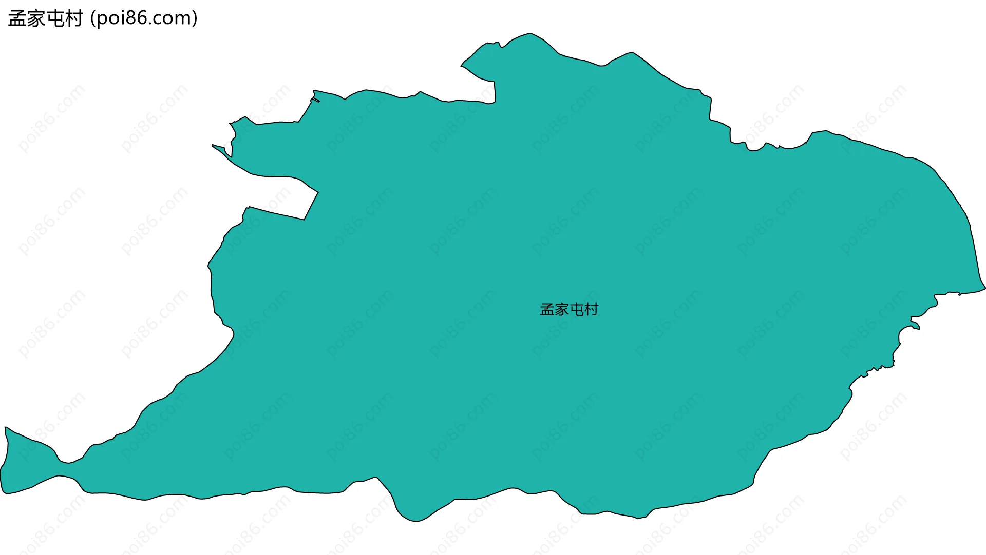 孟家屯村边界地图