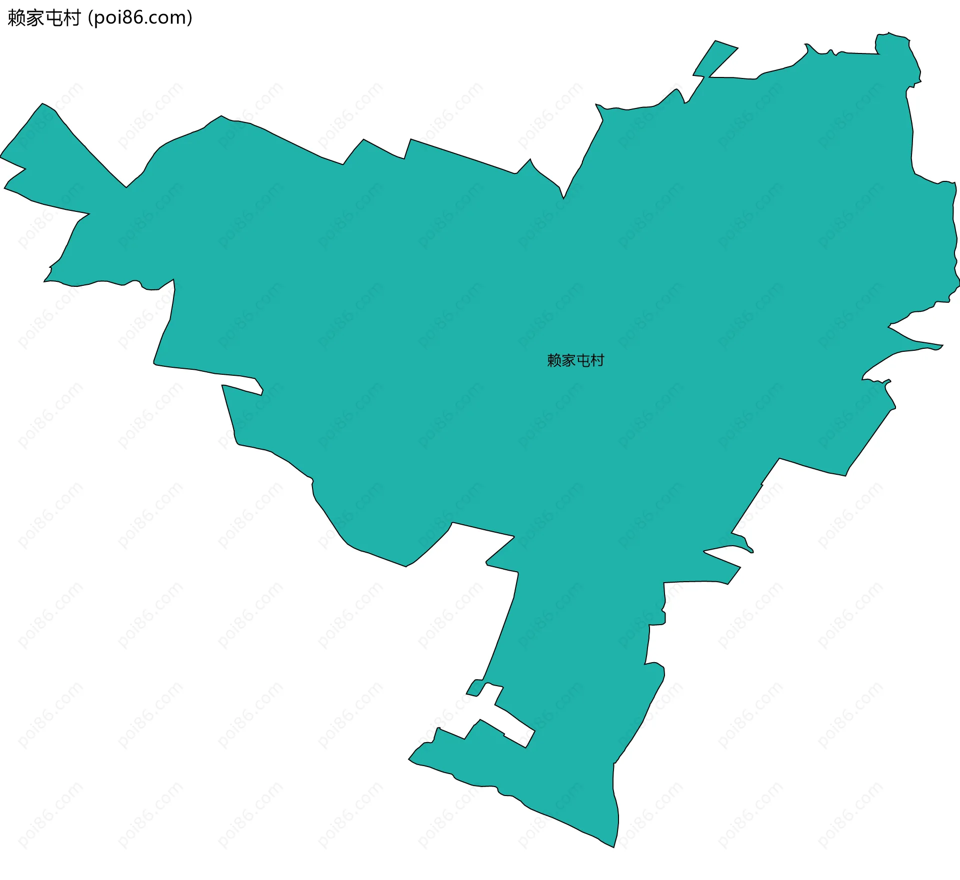 赖家屯村边界地图